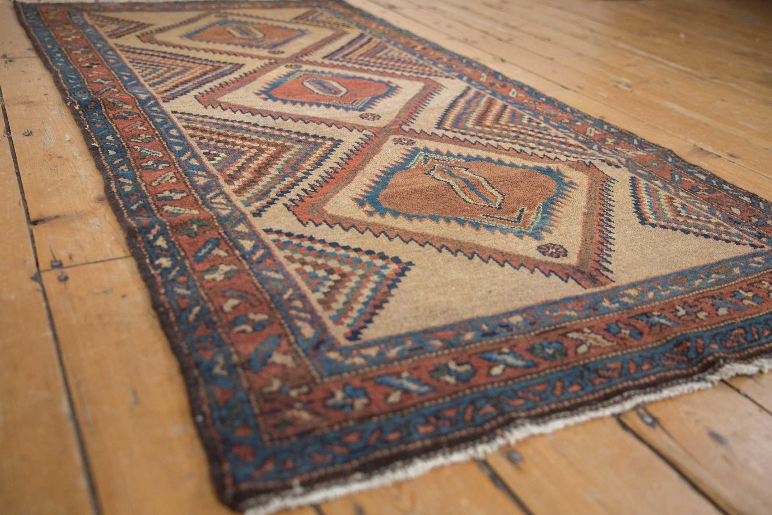 3x6 Antique Camel Hair Serab Rug Runner - Image 3