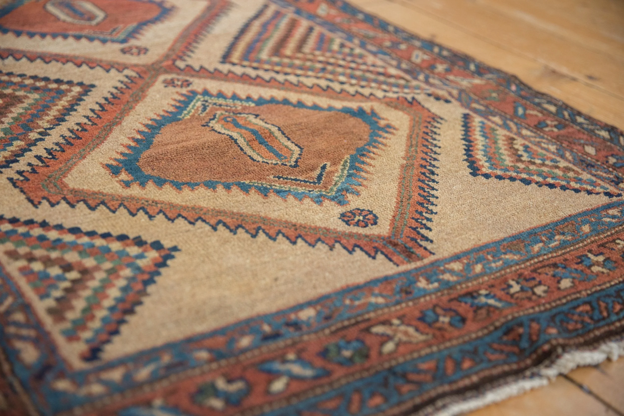 3x6 Antique Camel Hair Serab Rug Runner - Image 4