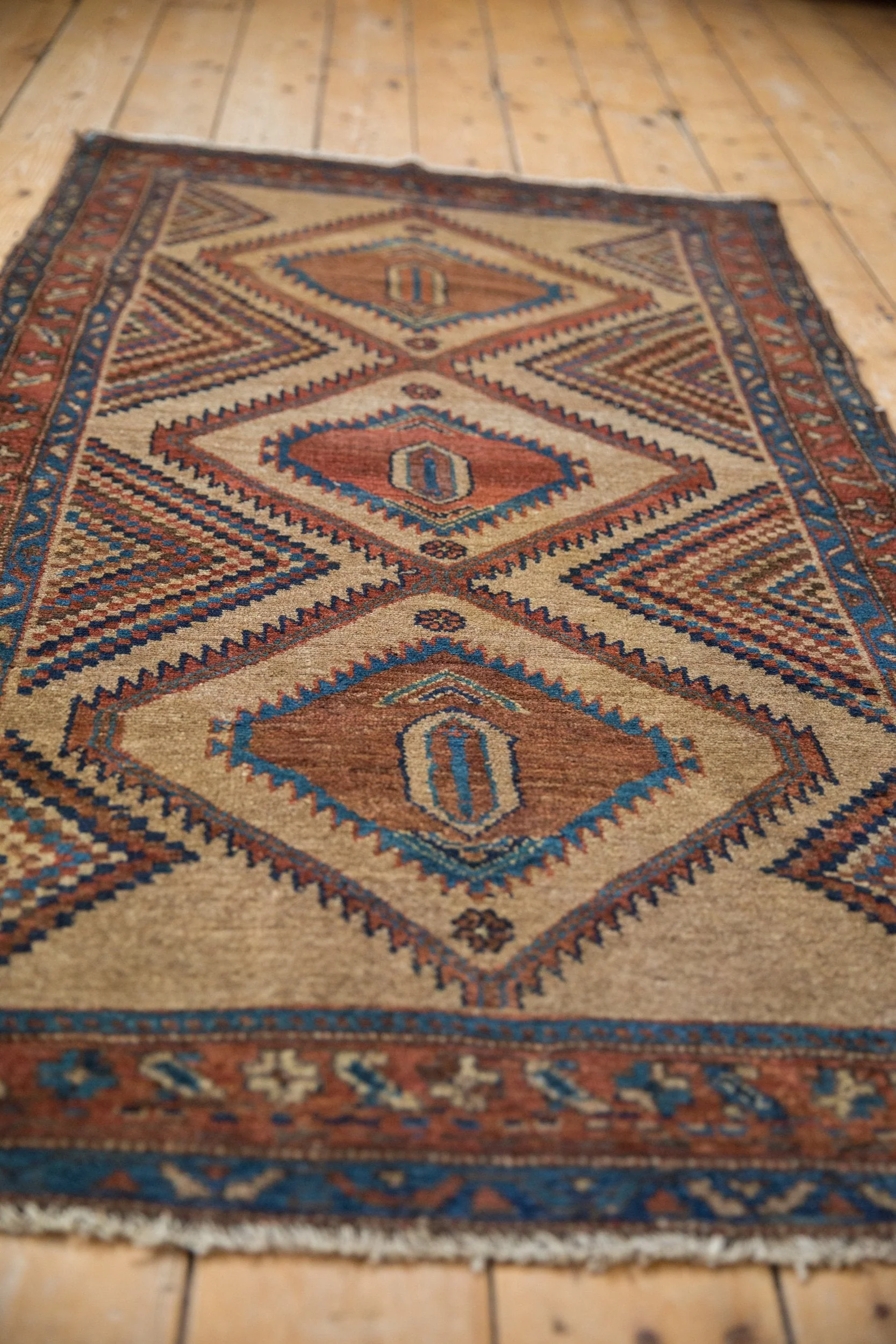 3x6 Antique Camel Hair Serab Rug Runner - Image 6