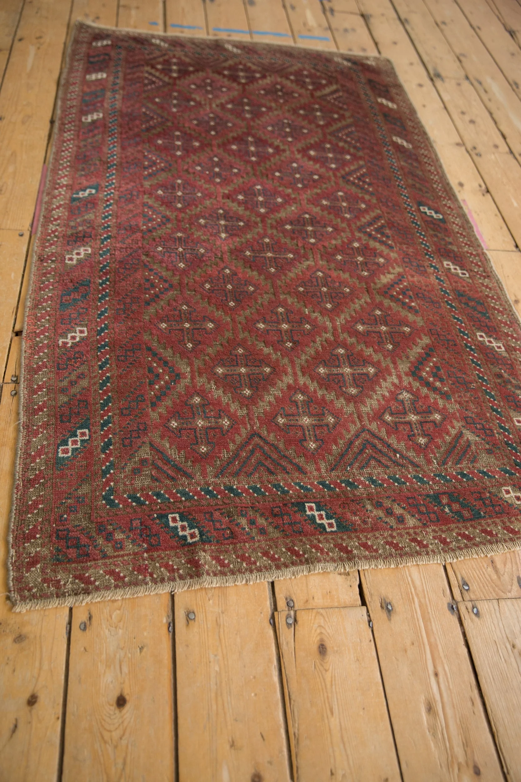 3x6 Vintage Distressed Belouch Rug Runner - Image 3