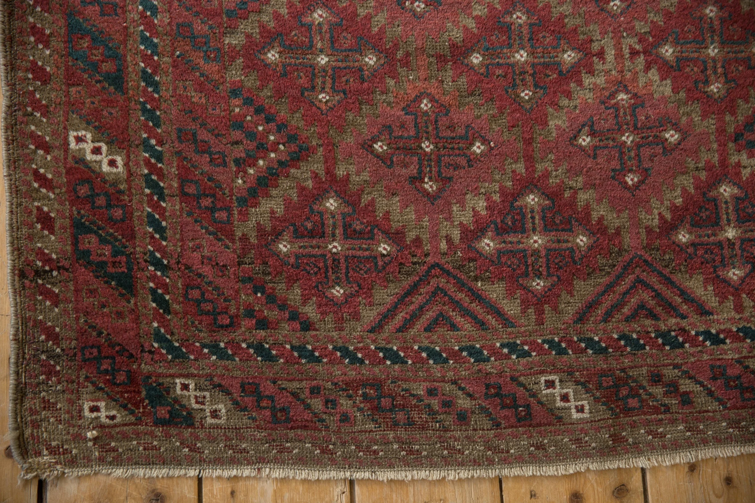 3x6 Vintage Distressed Belouch Rug Runner - Image 6