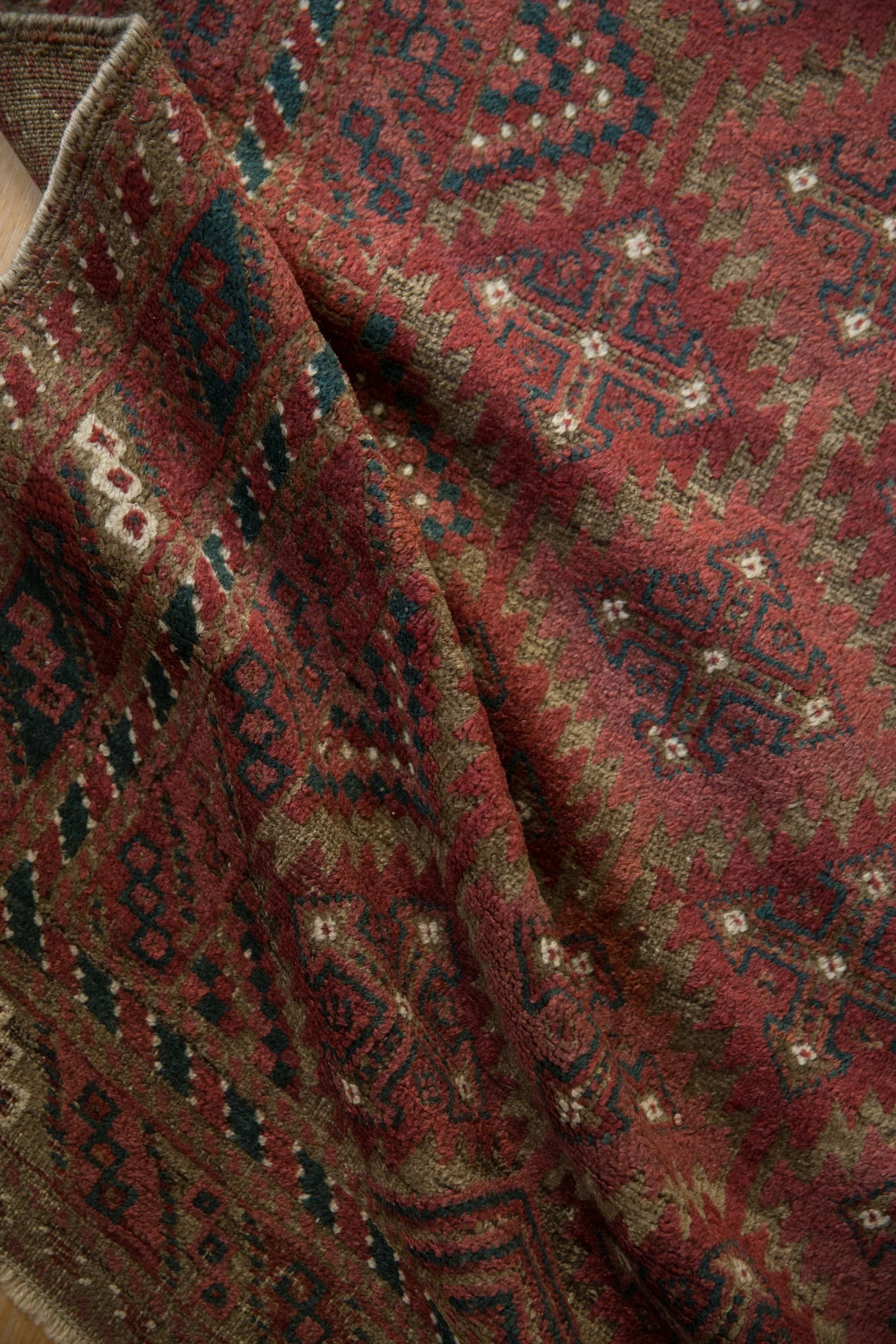 3x6 Vintage Distressed Belouch Rug Runner - Image 7
