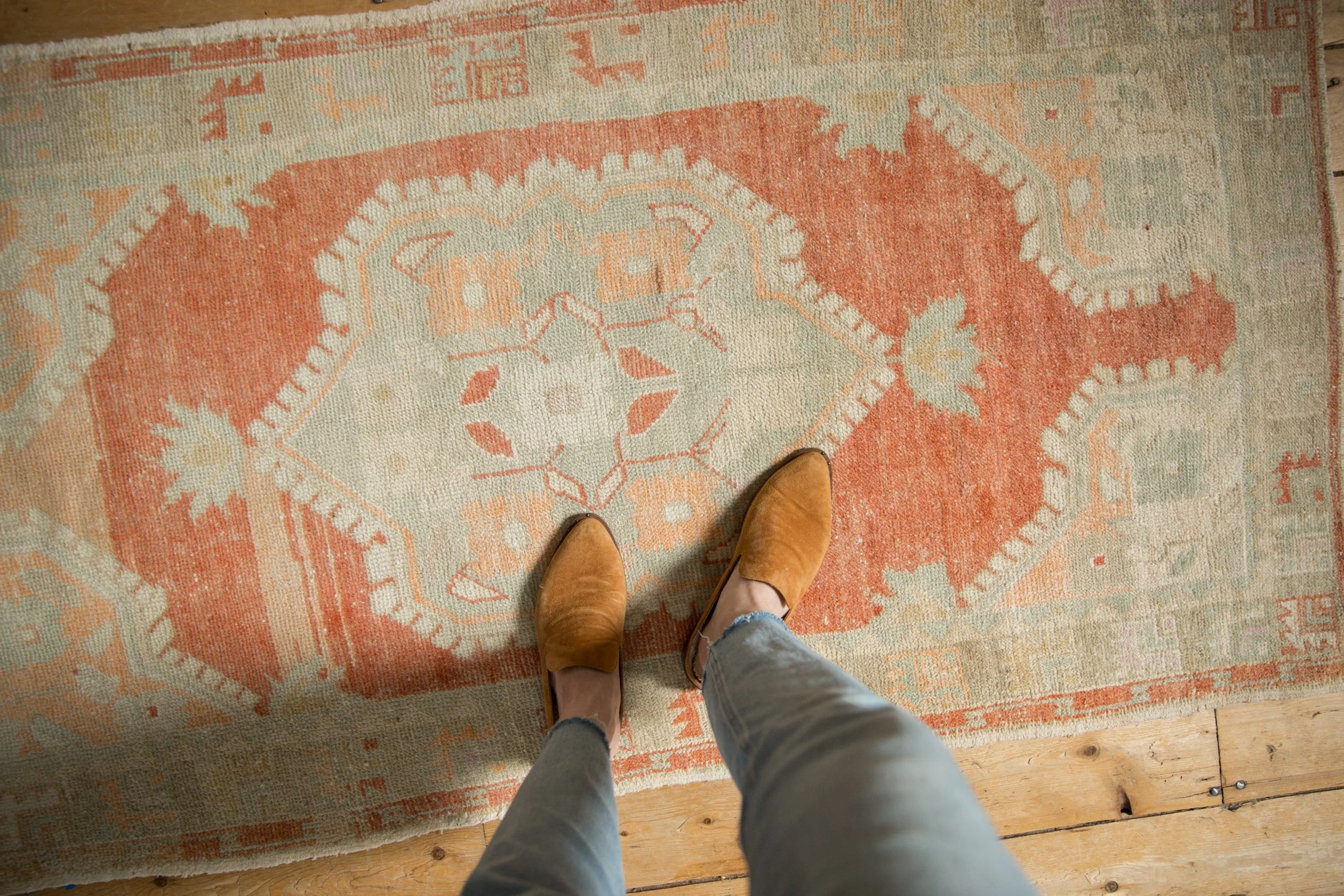 RESERVED 3x6 Vintage Distressed Oushak Rug Runner - Image 2