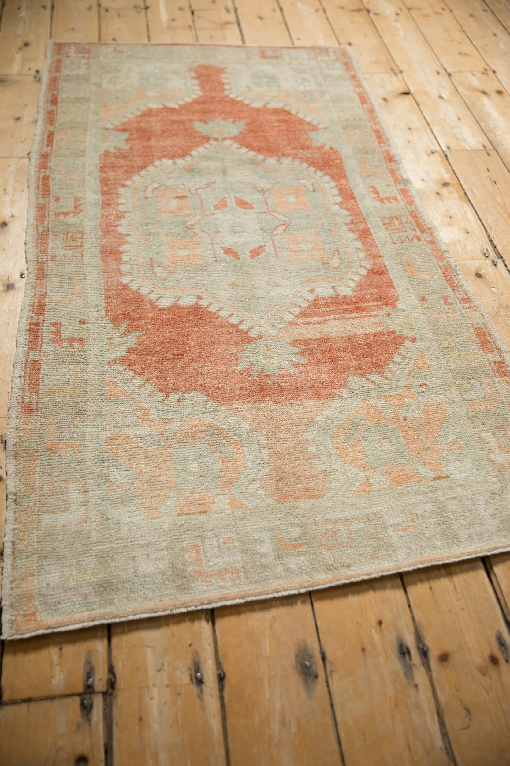RESERVED 3x6 Vintage Distressed Oushak Rug Runner - Image 6