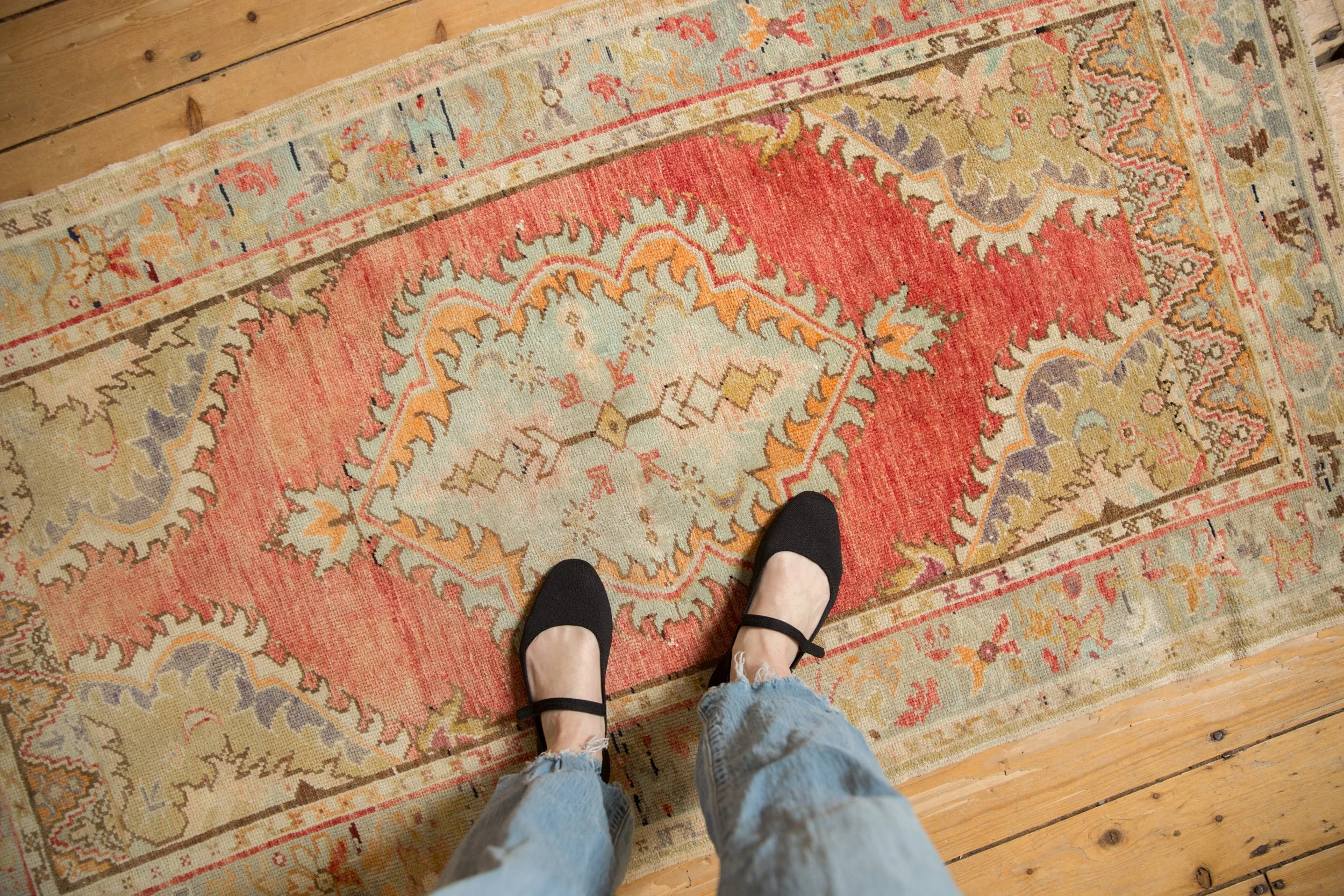 3x6 Vintage Distressed Oushak Rug Runner - Image 2