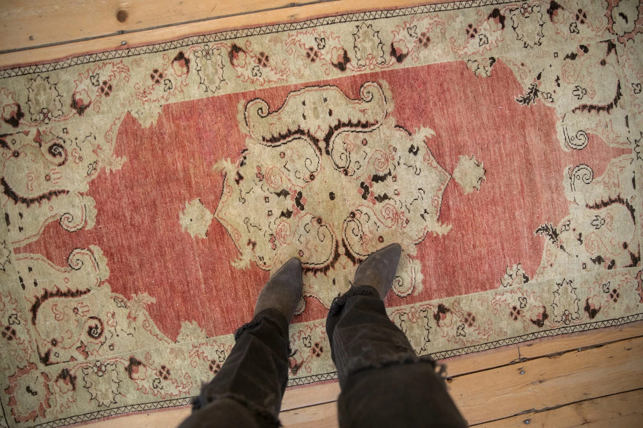 3x6 Vintage Distressed Oushak Rug Runner - Image 2