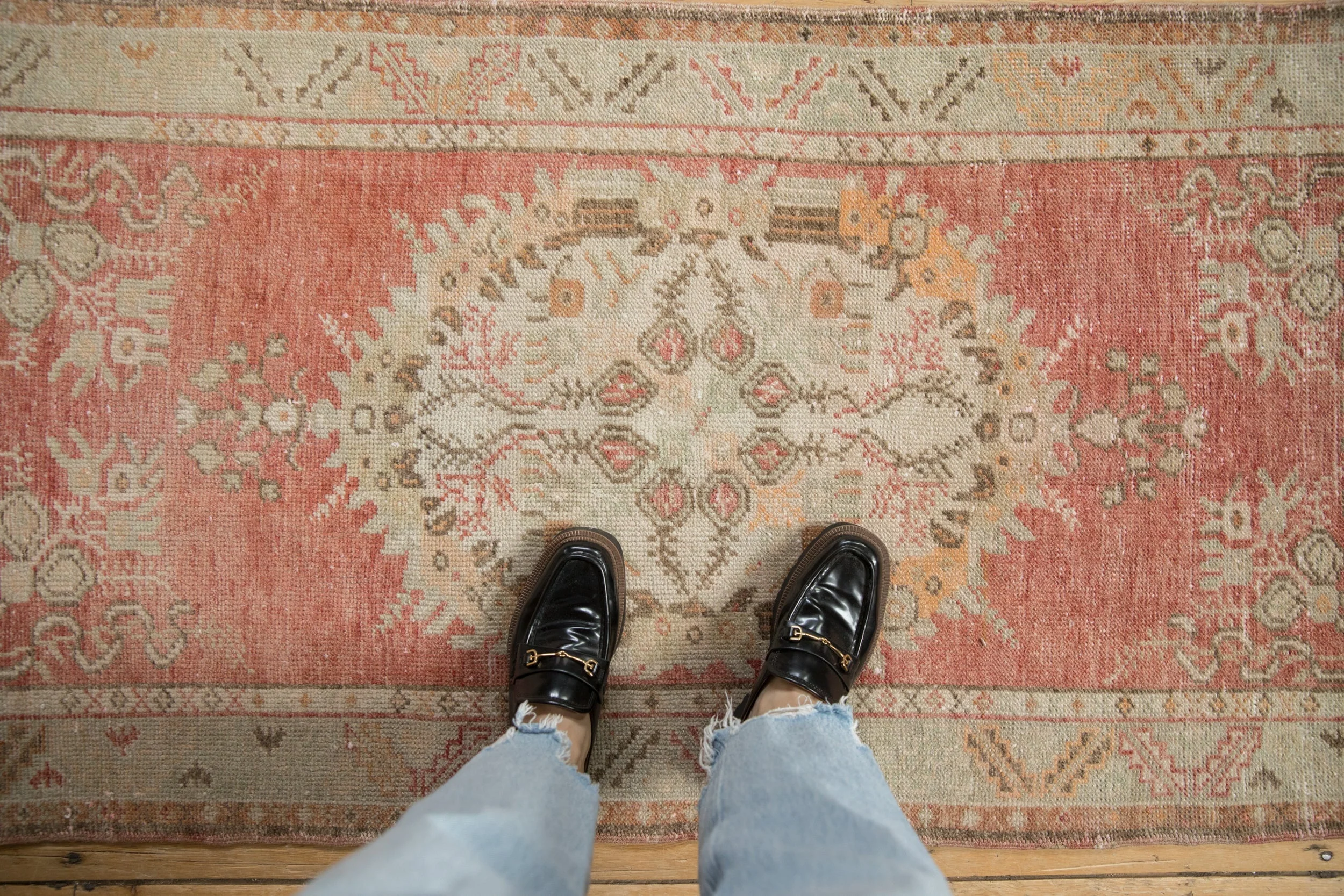 3x6 Vintage Distressed Oushak Rug Runner - Image 2