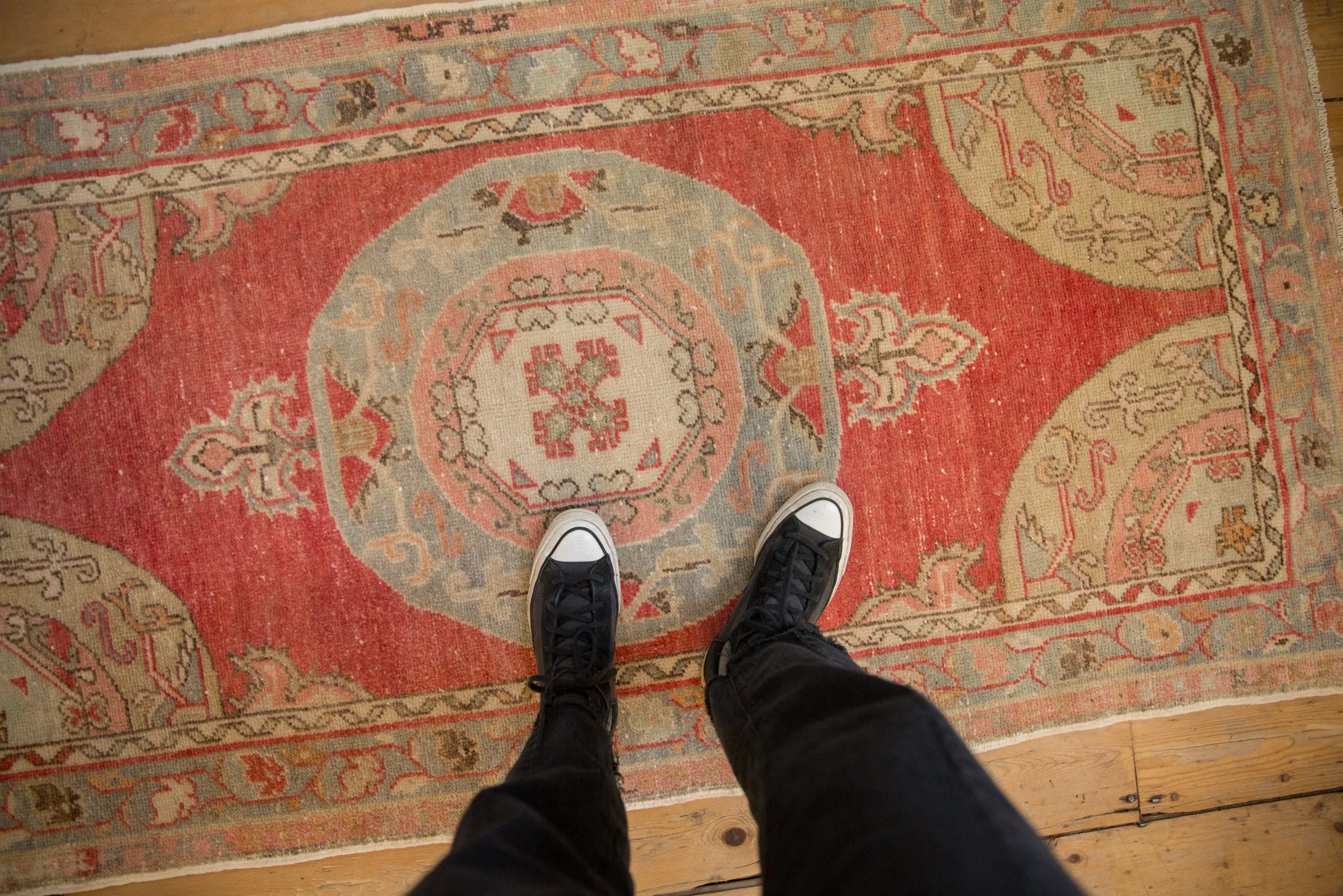 3x6 Vintage Distressed Oushak Rug Runner - Image 2
