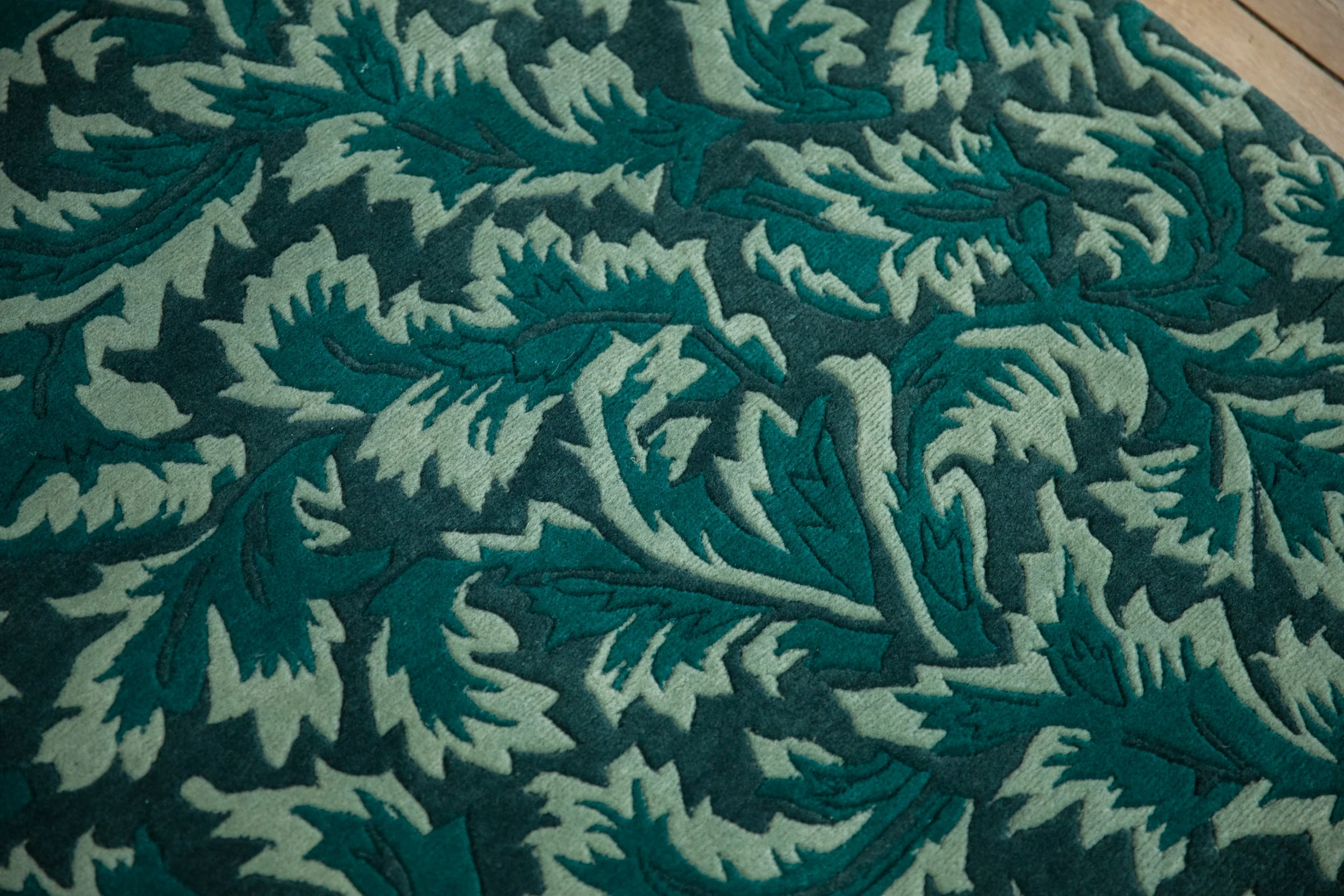 3x7.5 Vintage Contemporary Indian William Morris Design Rug Runner - Image 7
