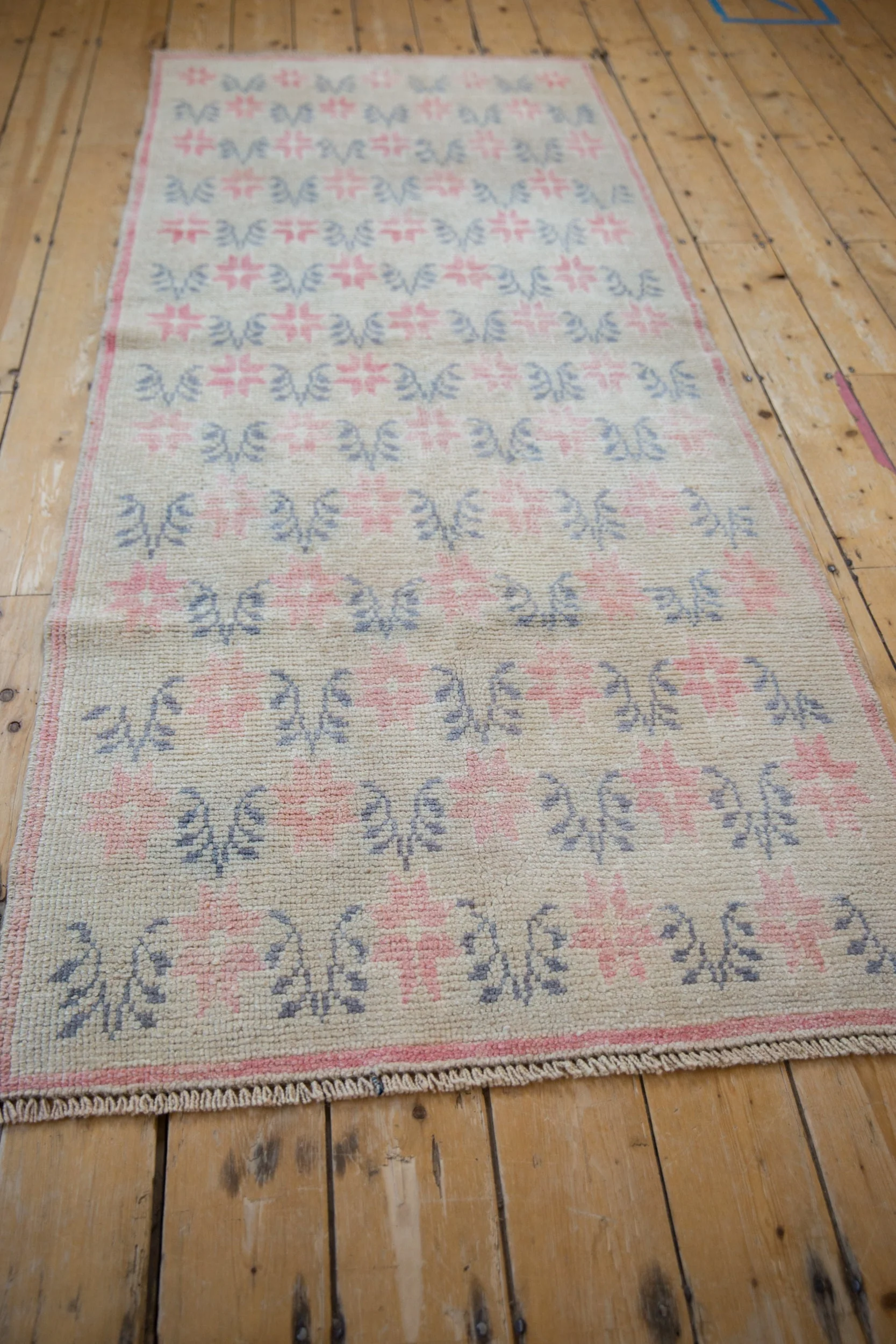 3x7.5 Vintage Distressed Oushak Rug Runner - Image 6