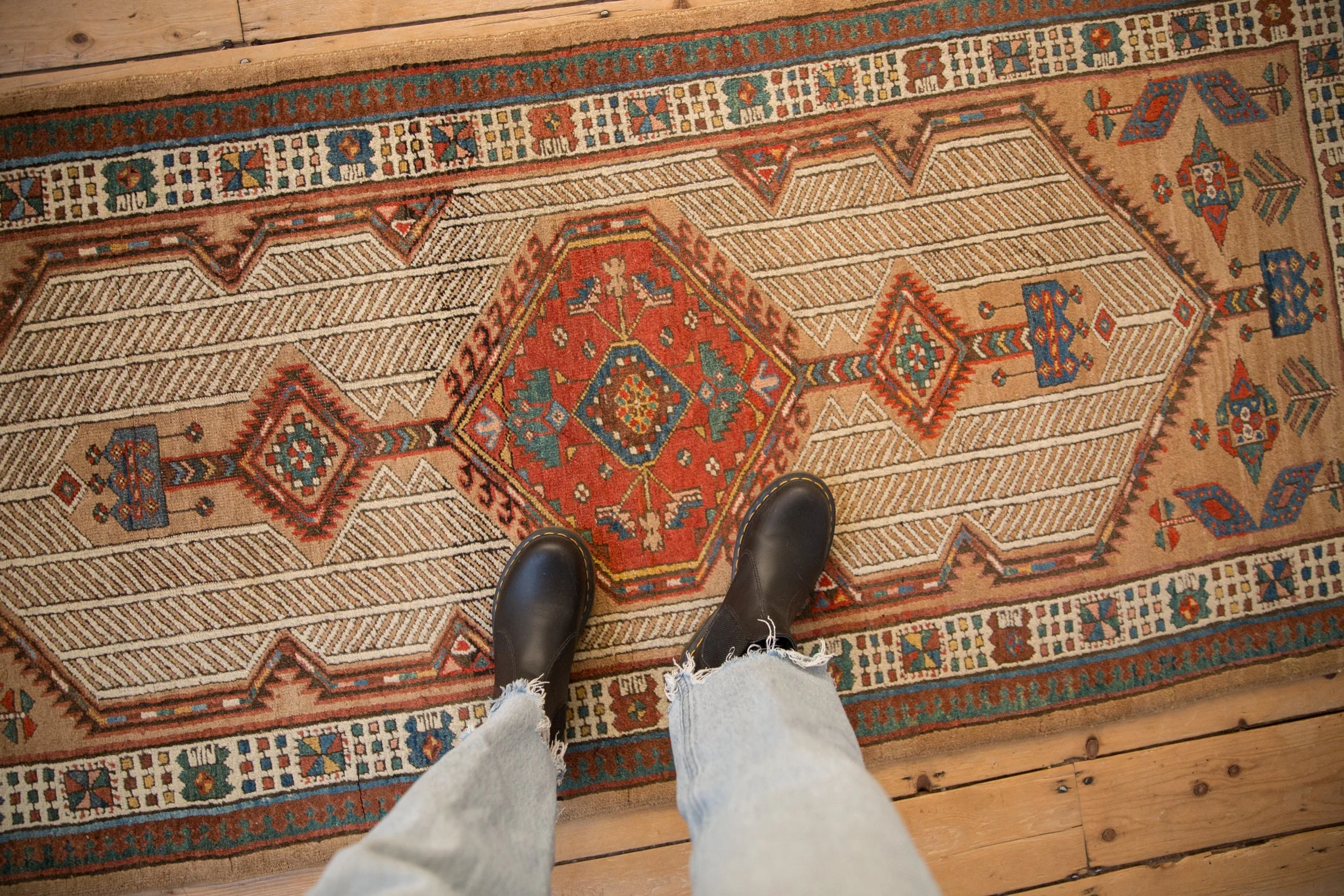 3x7.5 Vintage Serab Rug Runner - Image 2