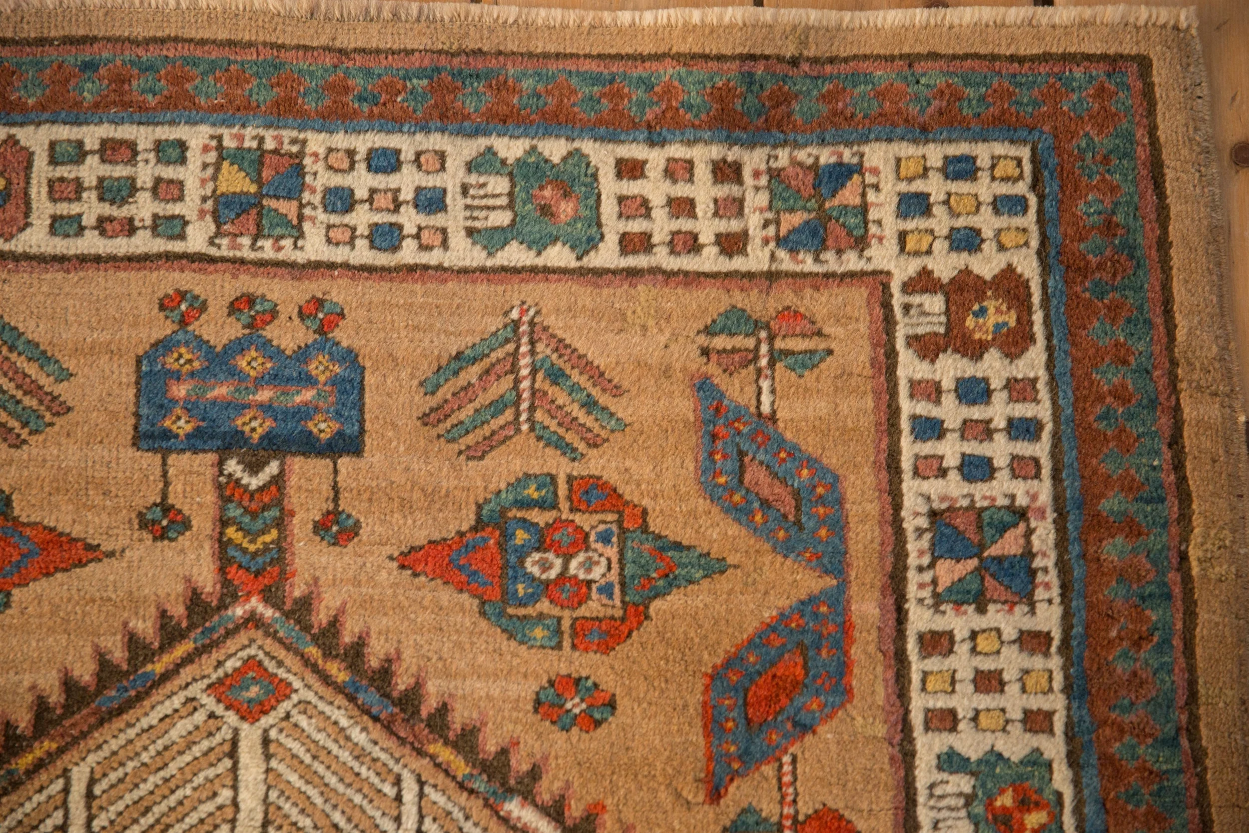 3x7.5 Vintage Serab Rug Runner - Image 3