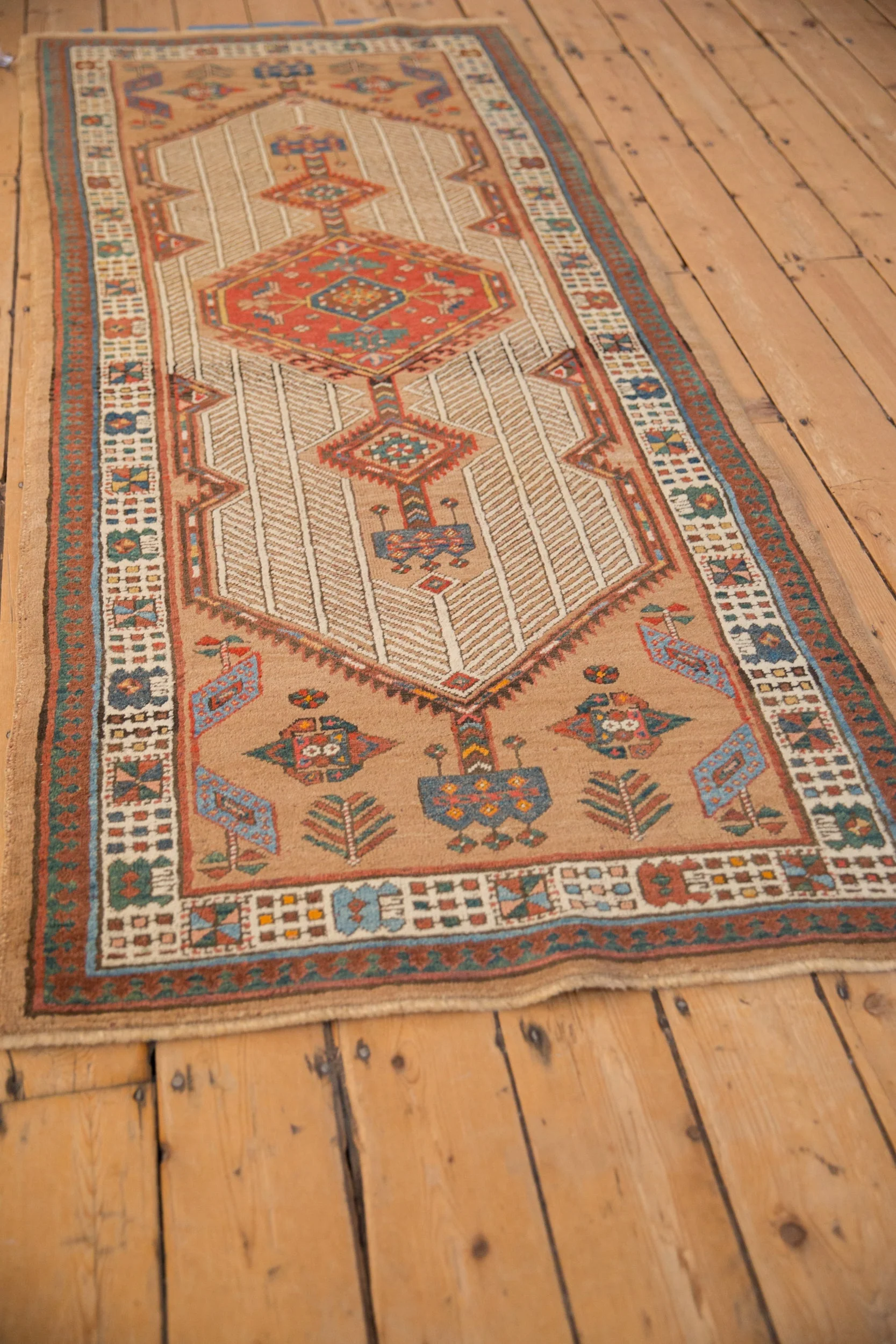3x7.5 Vintage Serab Rug Runner - Image 4