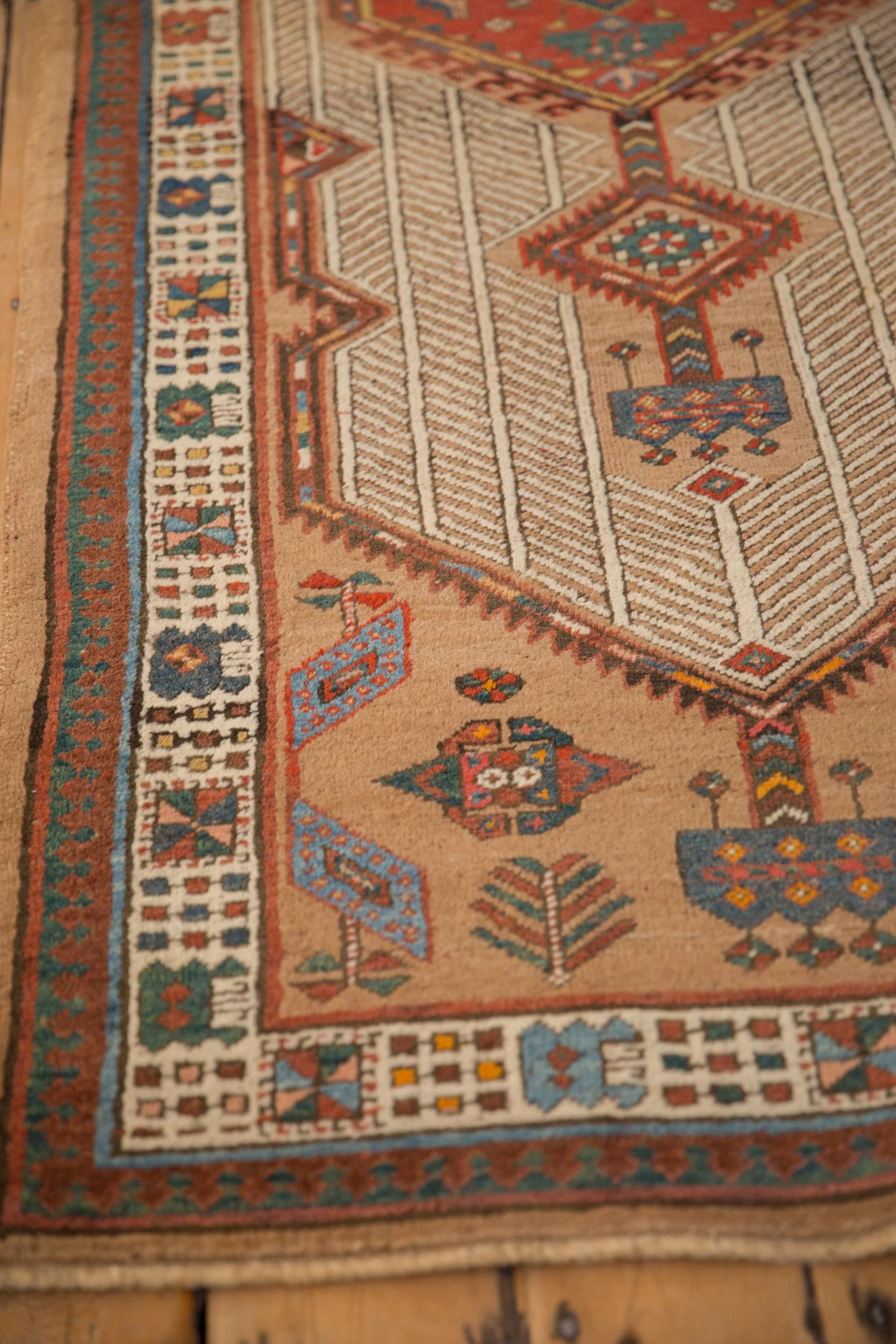 3x7.5 Vintage Serab Rug Runner - Image 5