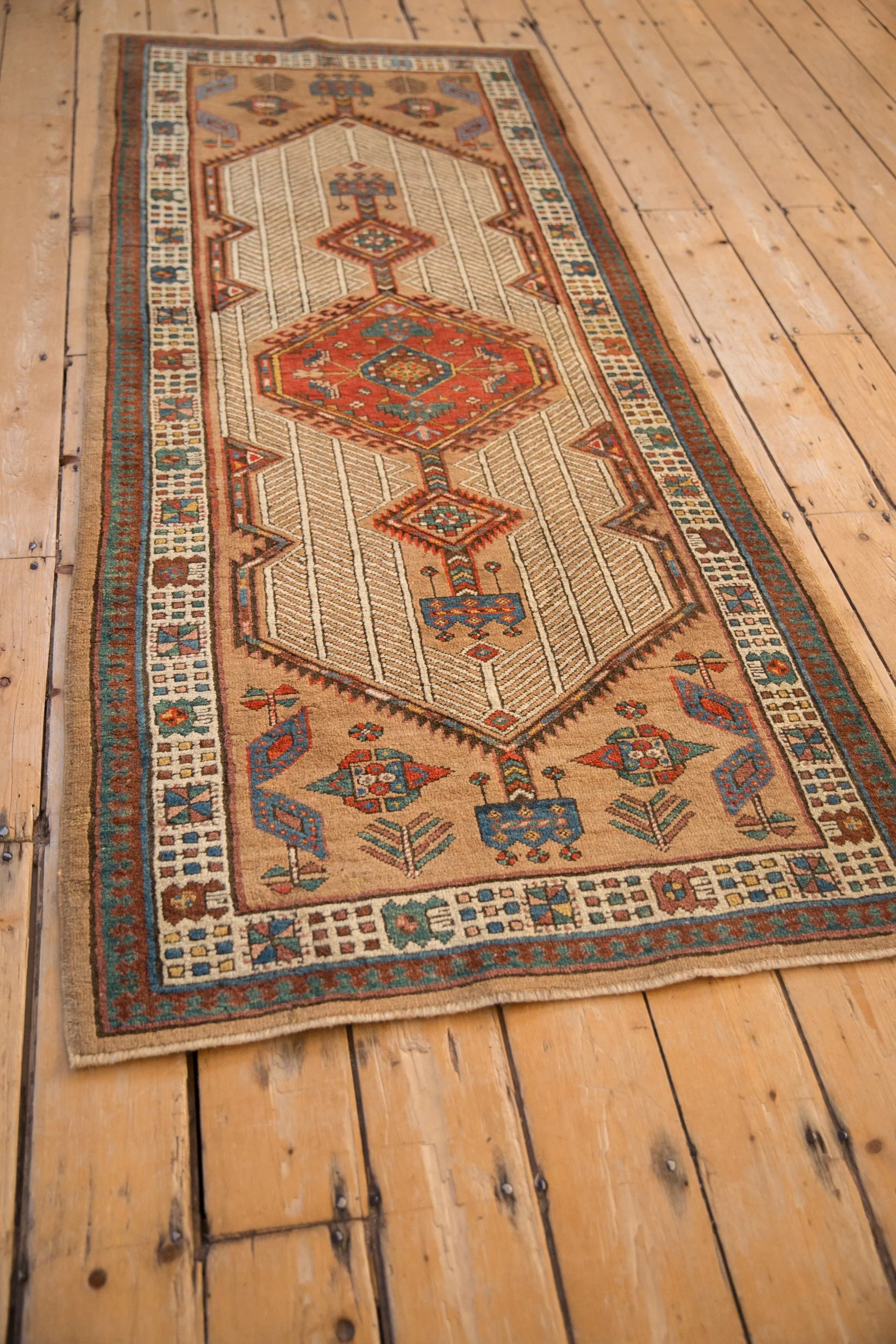 3x7.5 Vintage Serab Rug Runner - Image 7