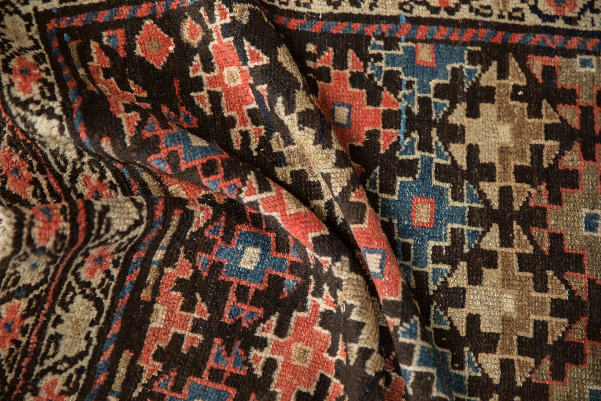 3x8.5 Antique Fragment Kurdish Malayer Rug Runner - Image 11