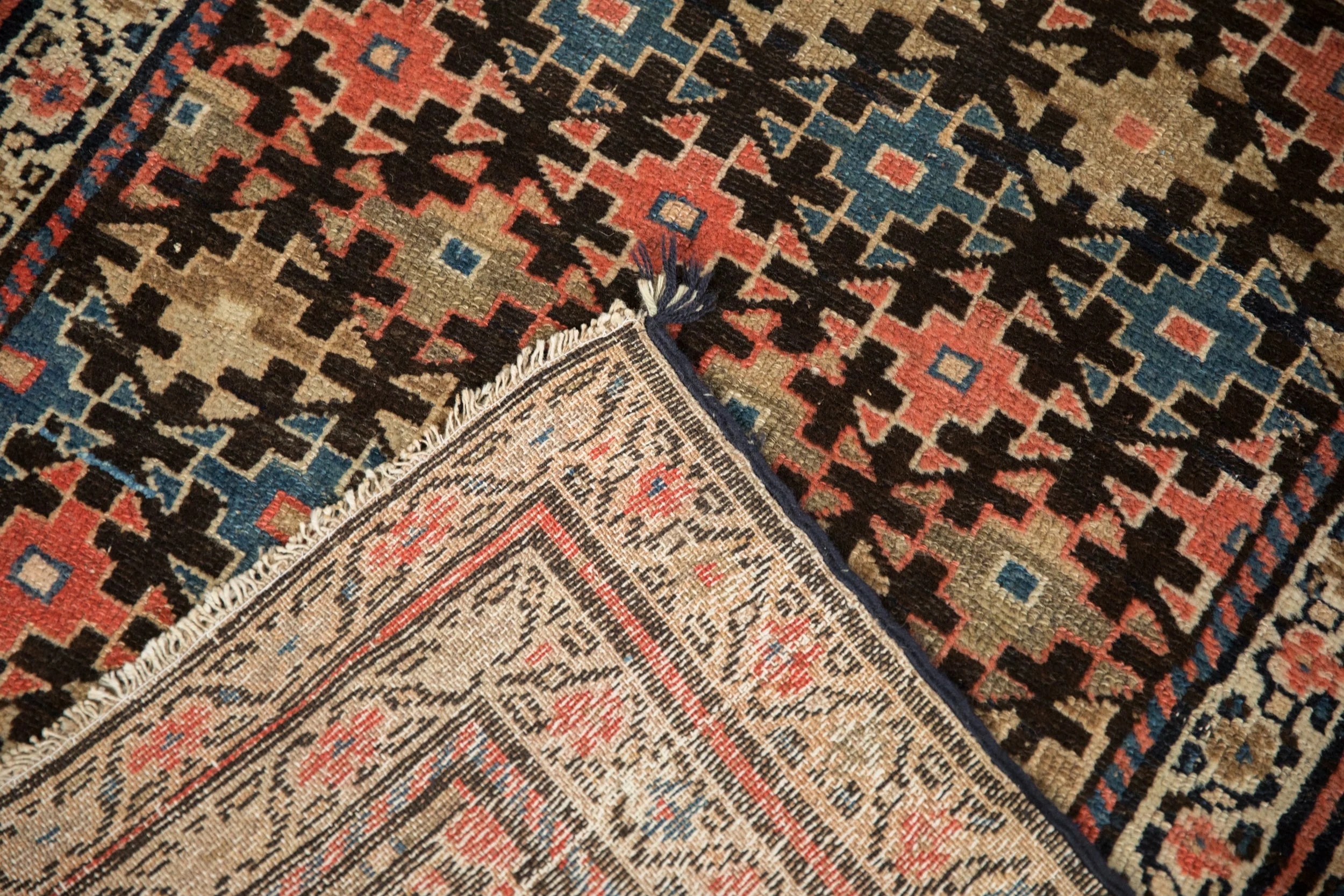 3x8.5 Antique Fragment Kurdish Malayer Rug Runner - Image 12