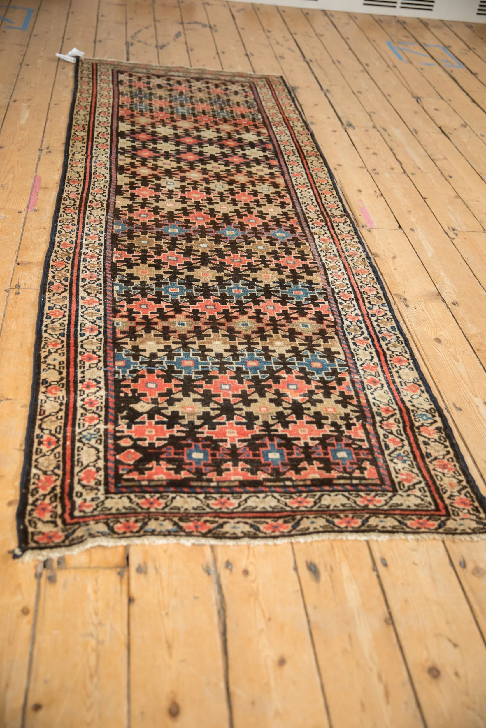 3x8.5 Antique Fragment Kurdish Malayer Rug Runner - Image 4