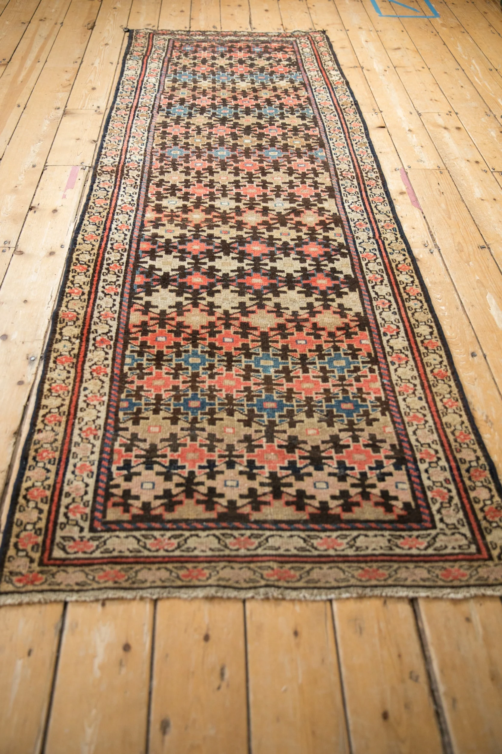3x8.5 Antique Fragment Kurdish Malayer Rug Runner - Image 7