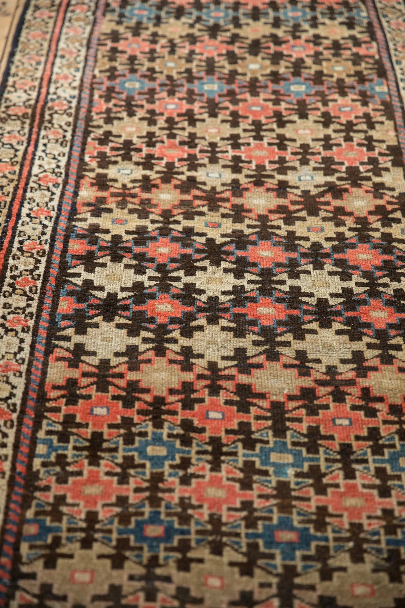 3x8.5 Antique Fragment Kurdish Malayer Rug Runner - Image 8