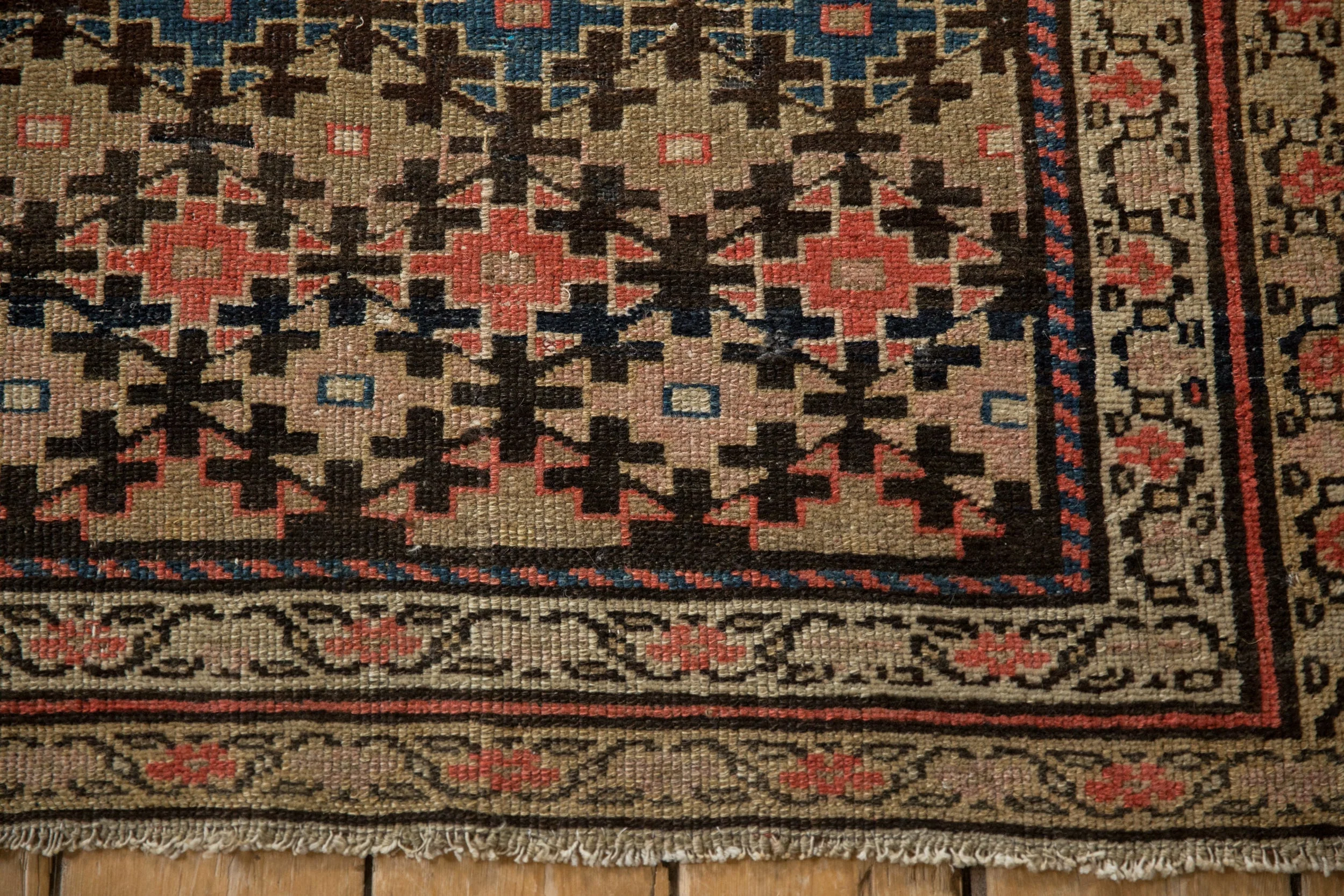 3x8.5 Antique Fragment Kurdish Malayer Rug Runner - Image 9