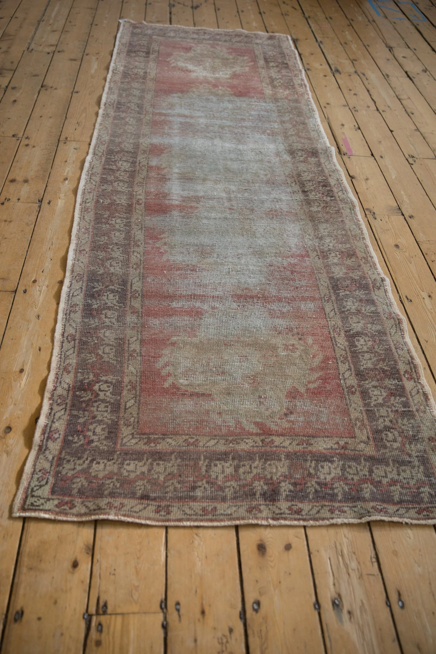 3x9 Vintage Distressed Oushak Rug Runner - Image 4