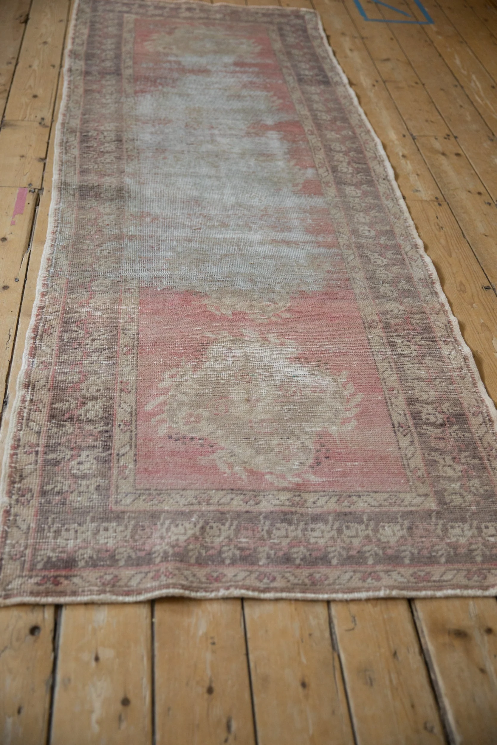 3x9 Vintage Distressed Oushak Rug Runner - Image 9
