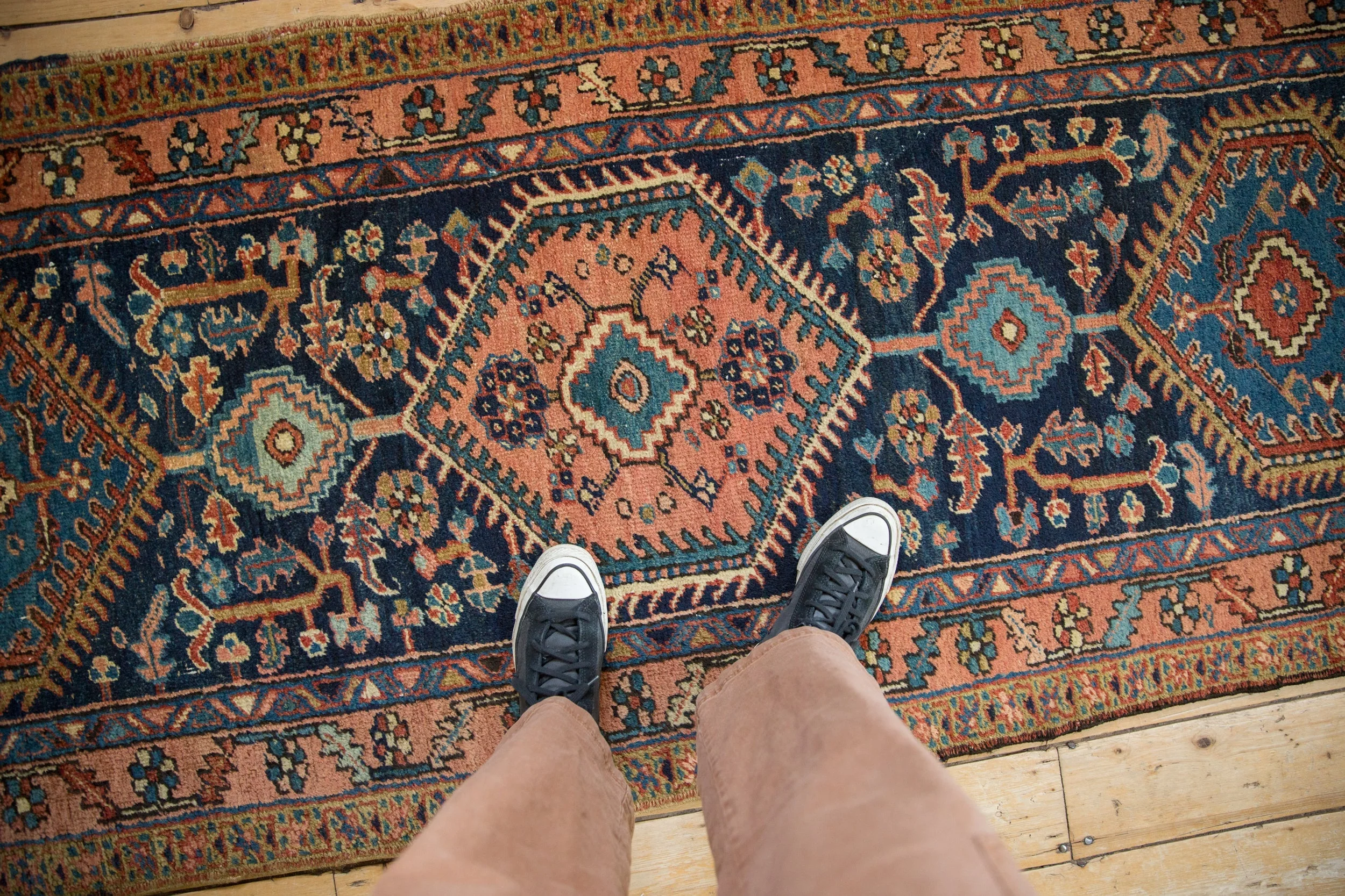 3x9 Vintage Heriz Rug Runner - Image 2