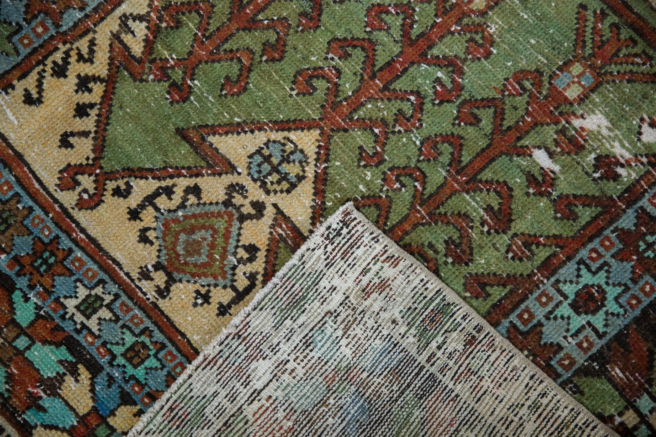 4.5x10.5 Vintage Distressed Oushak Rug Runner - Image 11