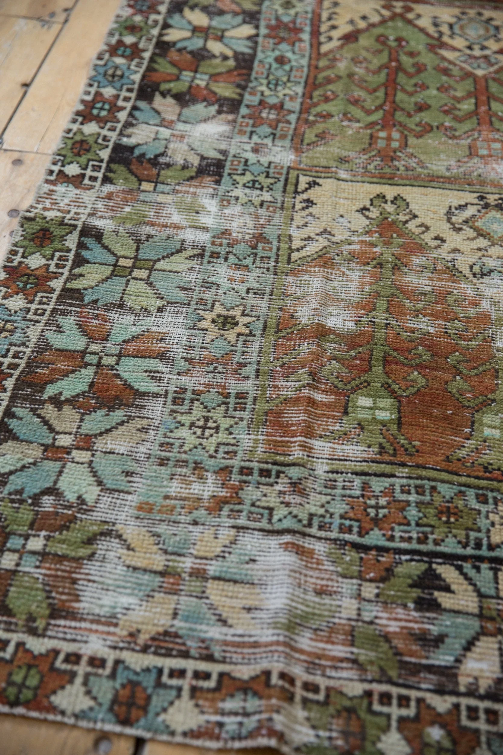 4.5x10.5 Vintage Distressed Oushak Rug Runner - Image 4
