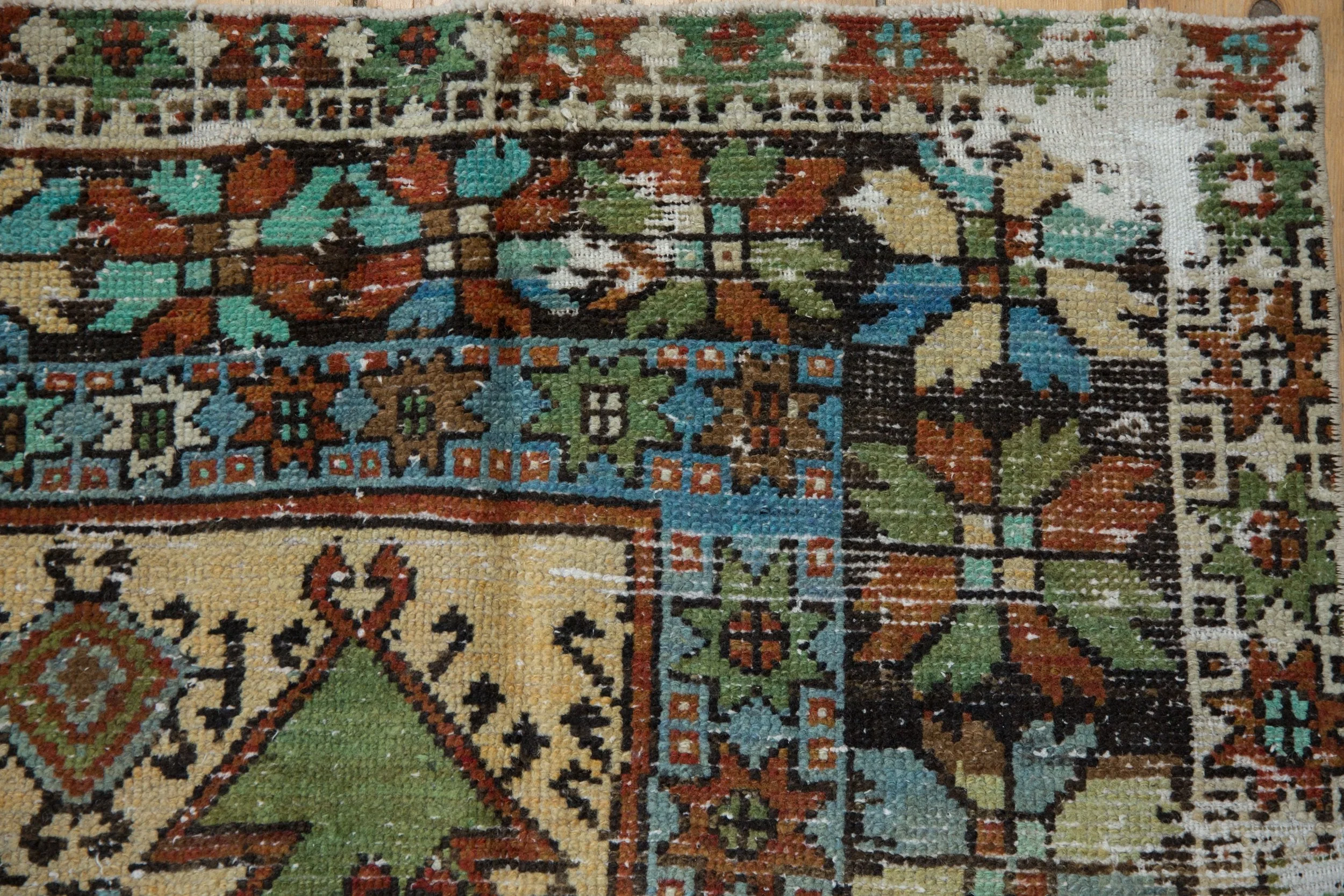 4.5x10.5 Vintage Distressed Oushak Rug Runner - Image 7