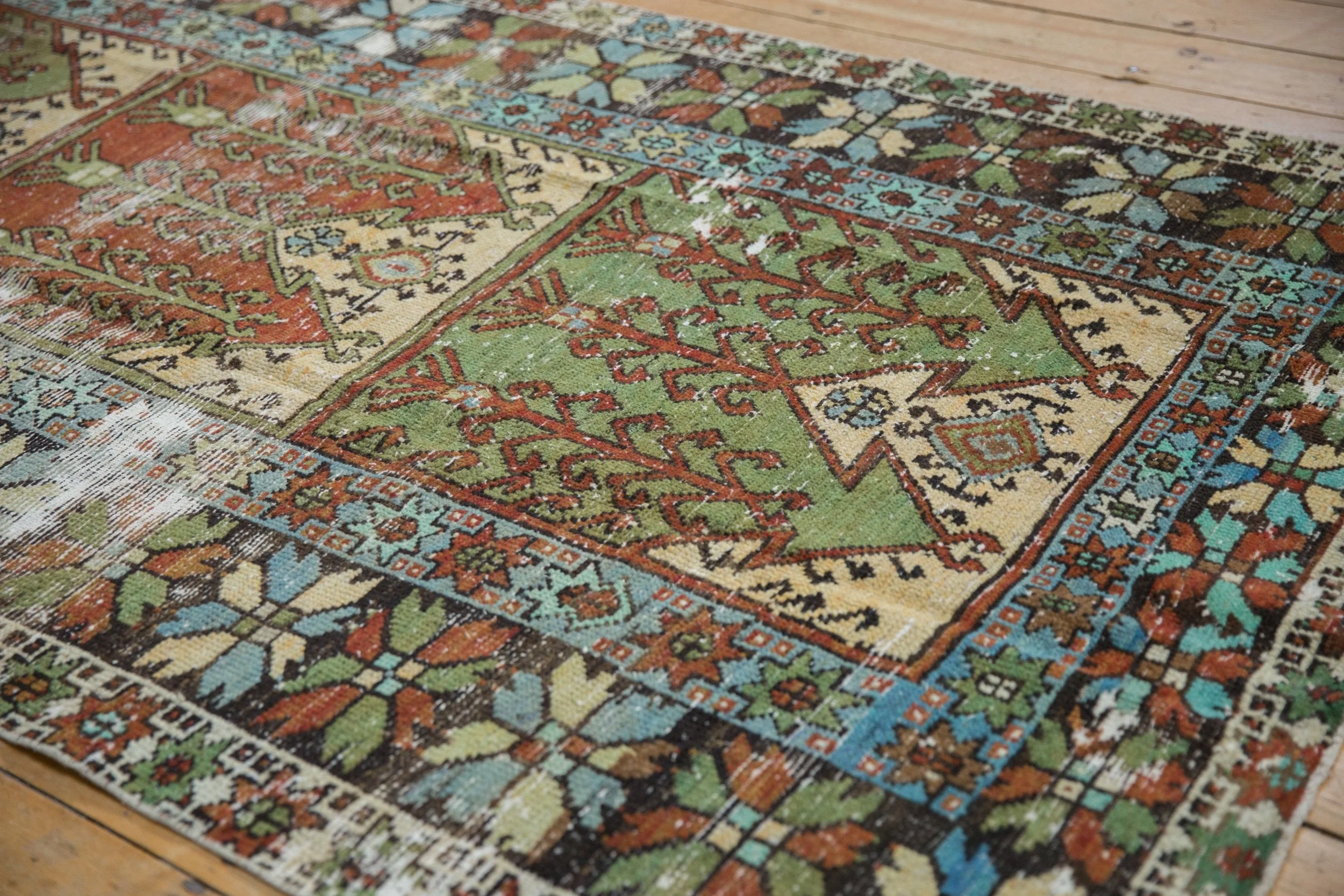 4.5x10.5 Vintage Distressed Oushak Rug Runner - Image 9