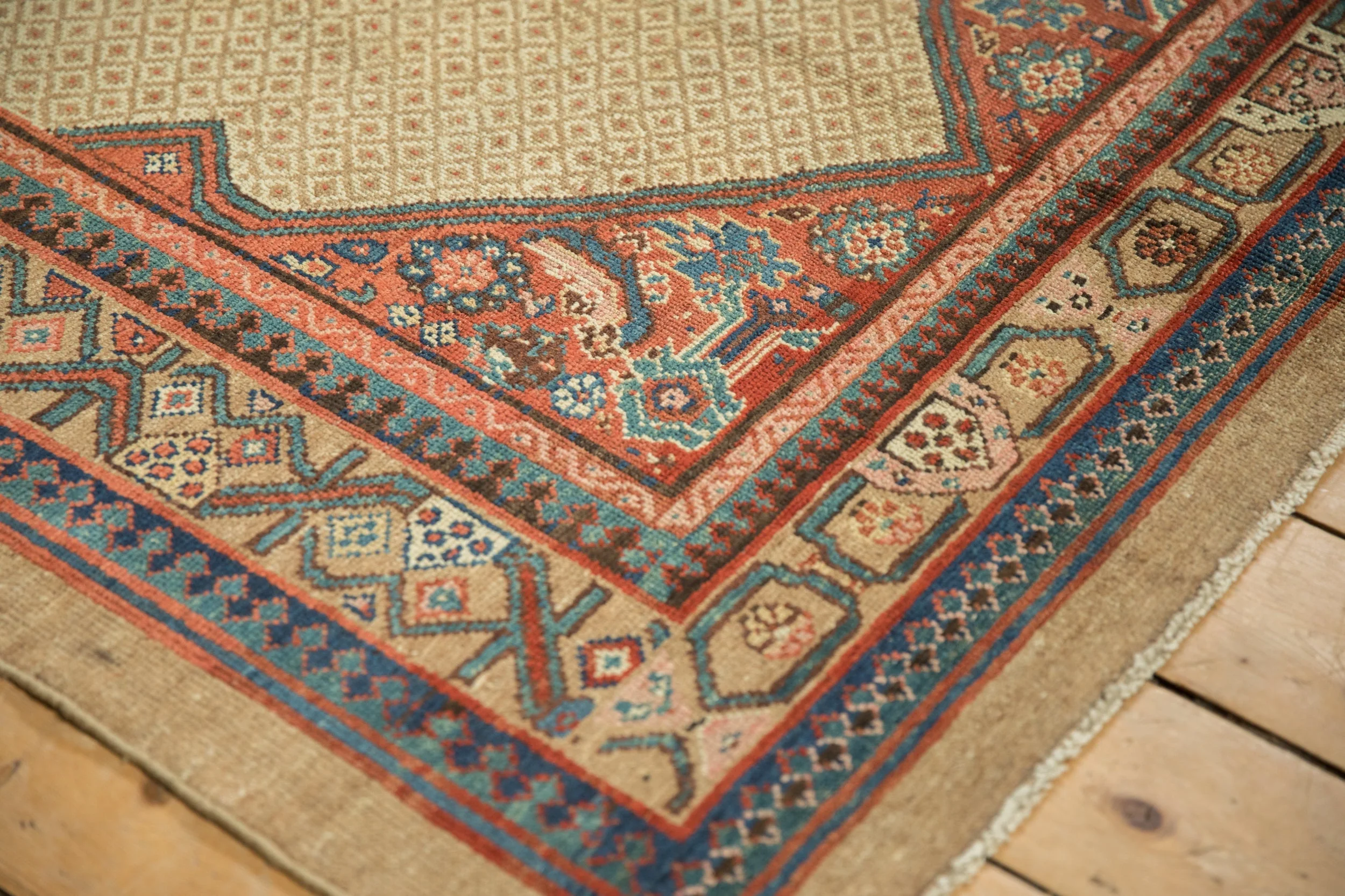 4.5x10 Antique Serab Rug Runner - Image 5