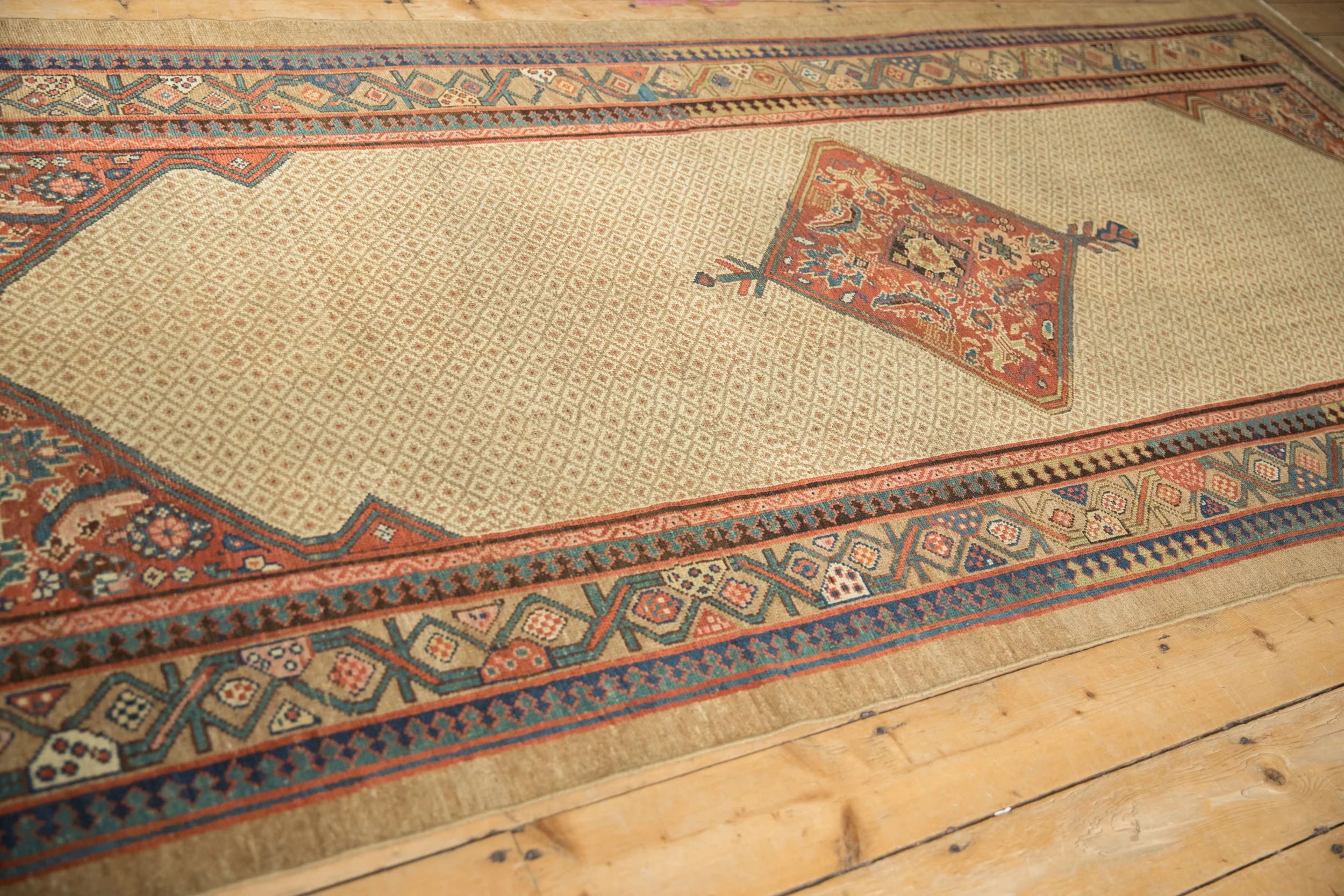 4.5x10 Antique Serab Rug Runner - Image 6