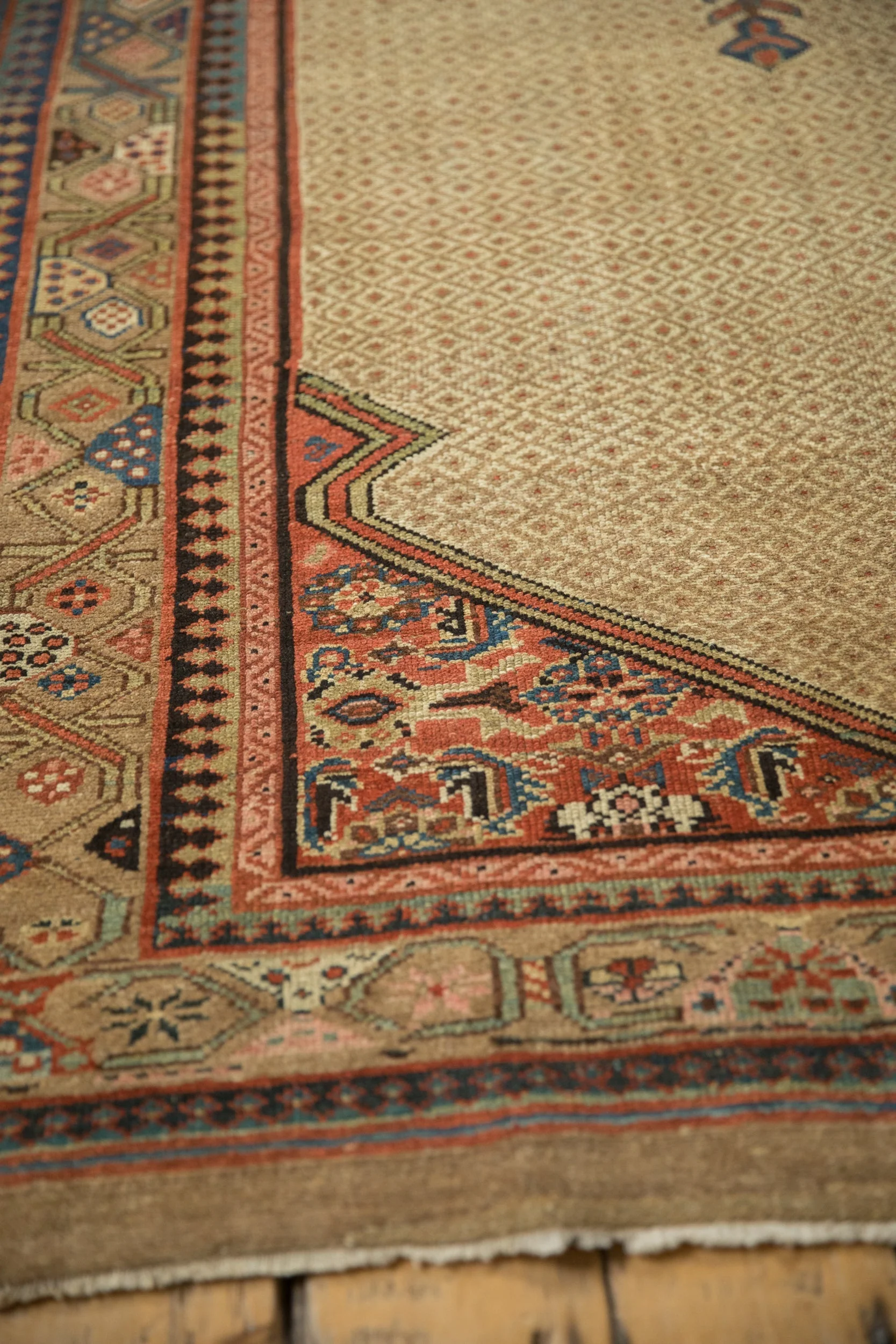 4.5x10 Antique Serab Rug Runner - Image 8