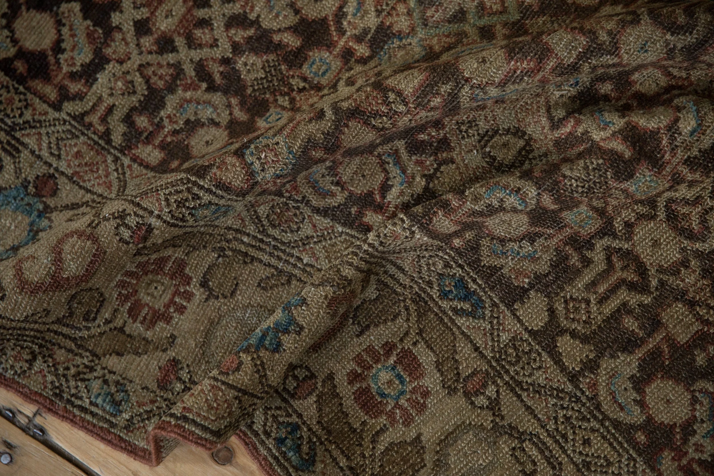 4.5x10 Antique Tea Washed Malayer Rug Runner - Image 10