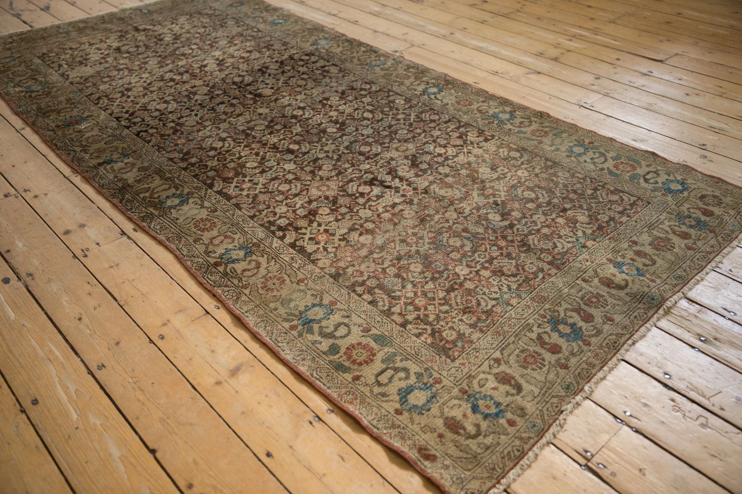 4.5x10 Antique Tea Washed Malayer Rug Runner - Image 4