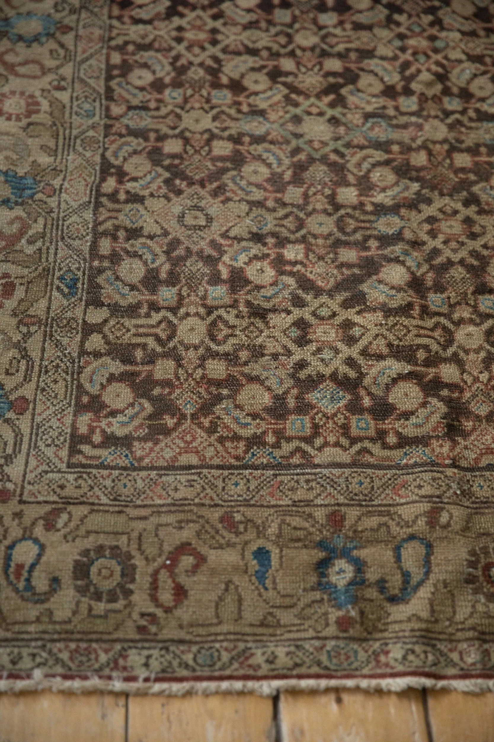 4.5x10 Antique Tea Washed Malayer Rug Runner - Image 7