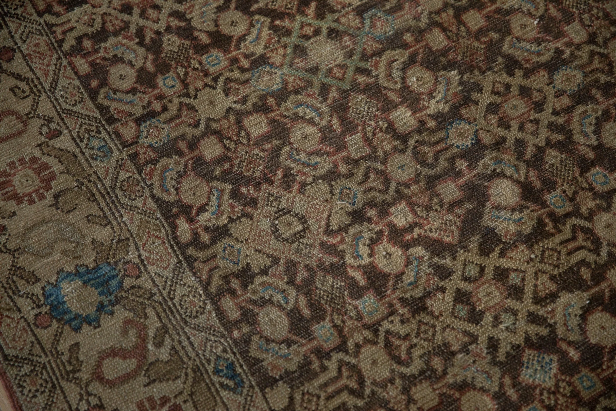 4.5x10 Antique Tea Washed Malayer Rug Runner - Image 9