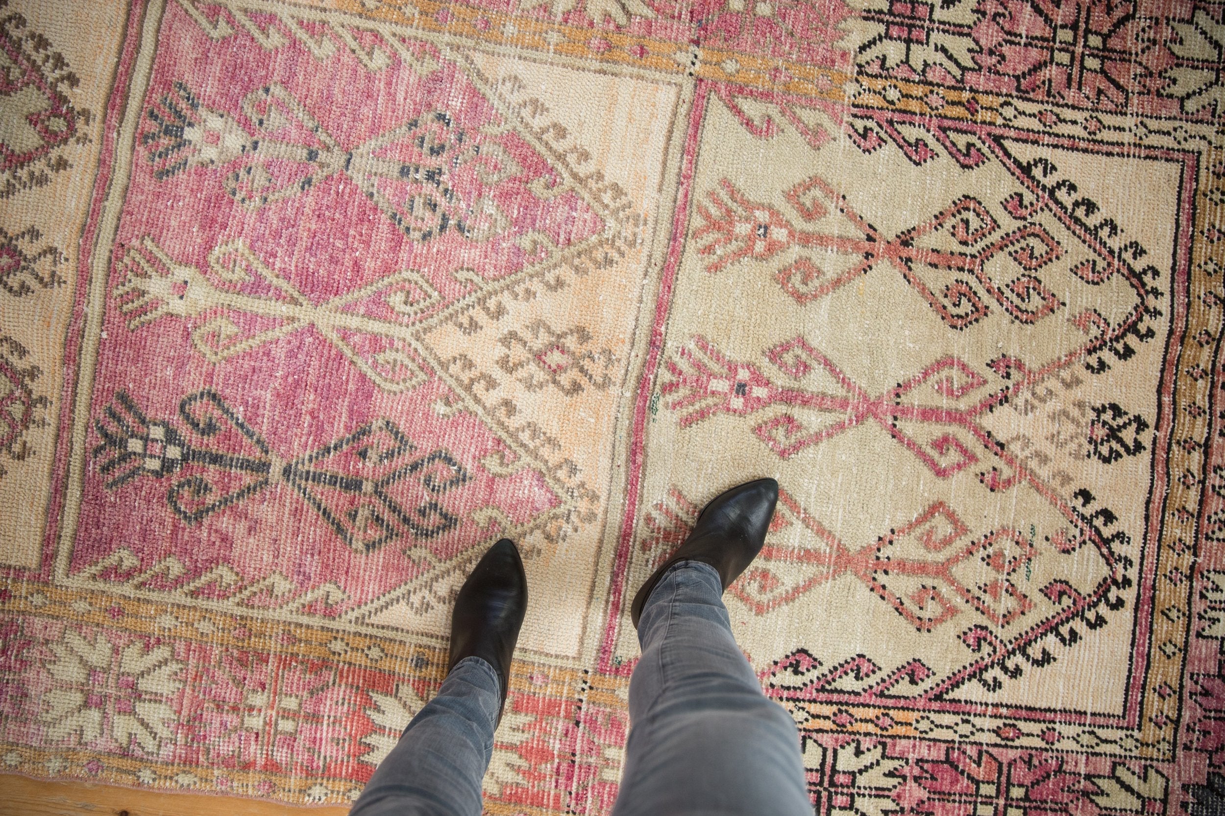 4.5x11.5 Vintage Distressed Oushak Rug Runner - Image 2
