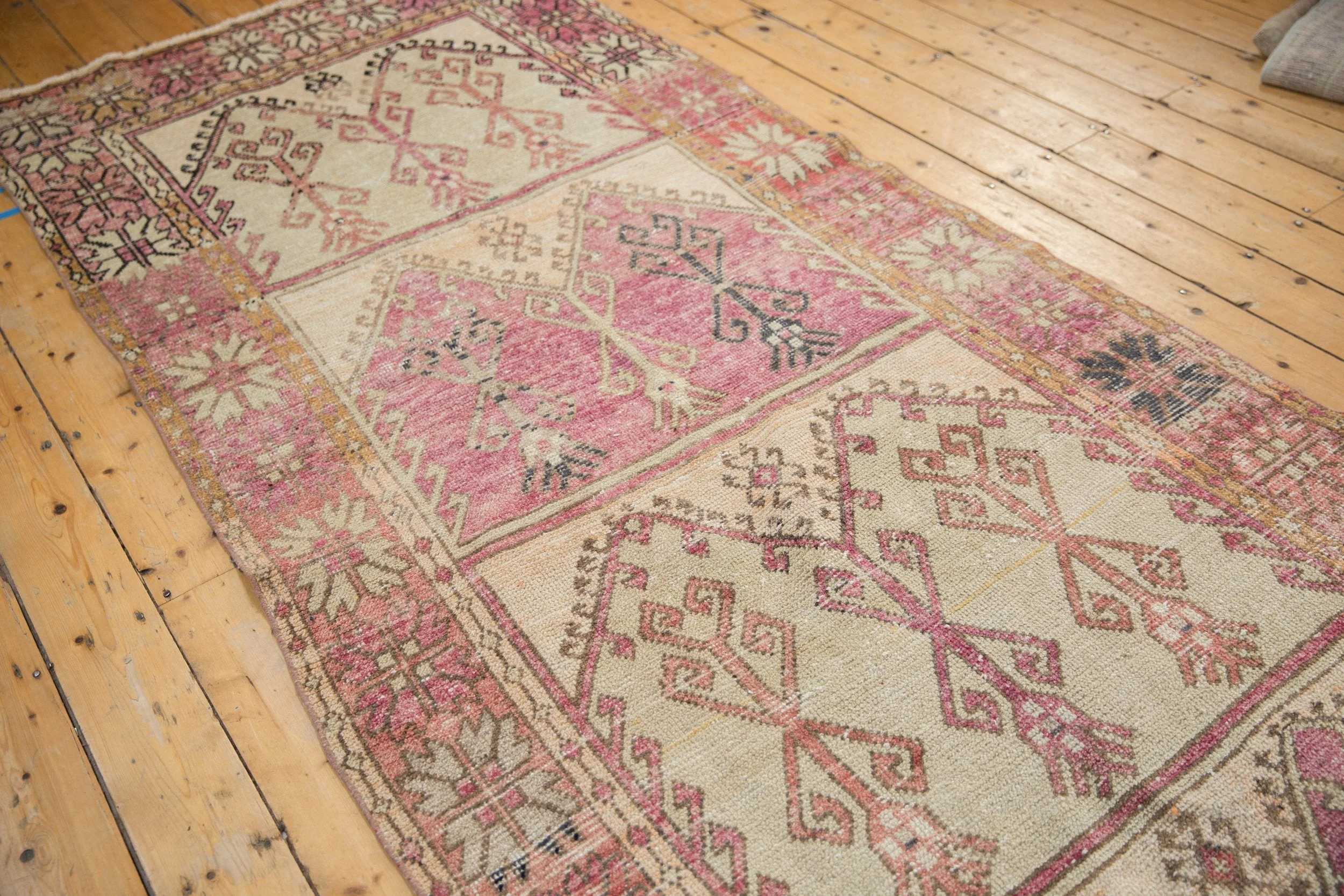4.5x11.5 Vintage Distressed Oushak Rug Runner - Image 9
