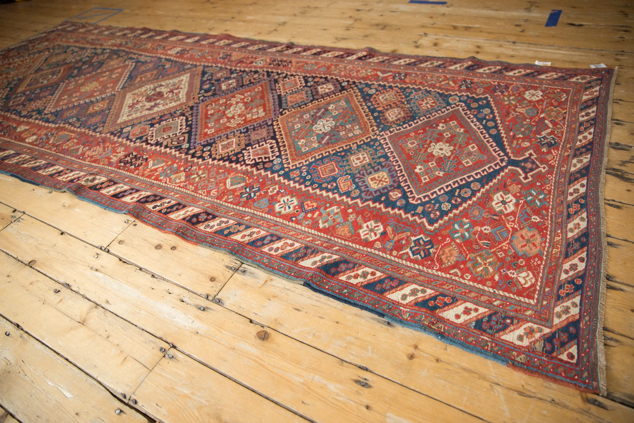4.5x11 Antique Afshar Rug Runner - Image 7