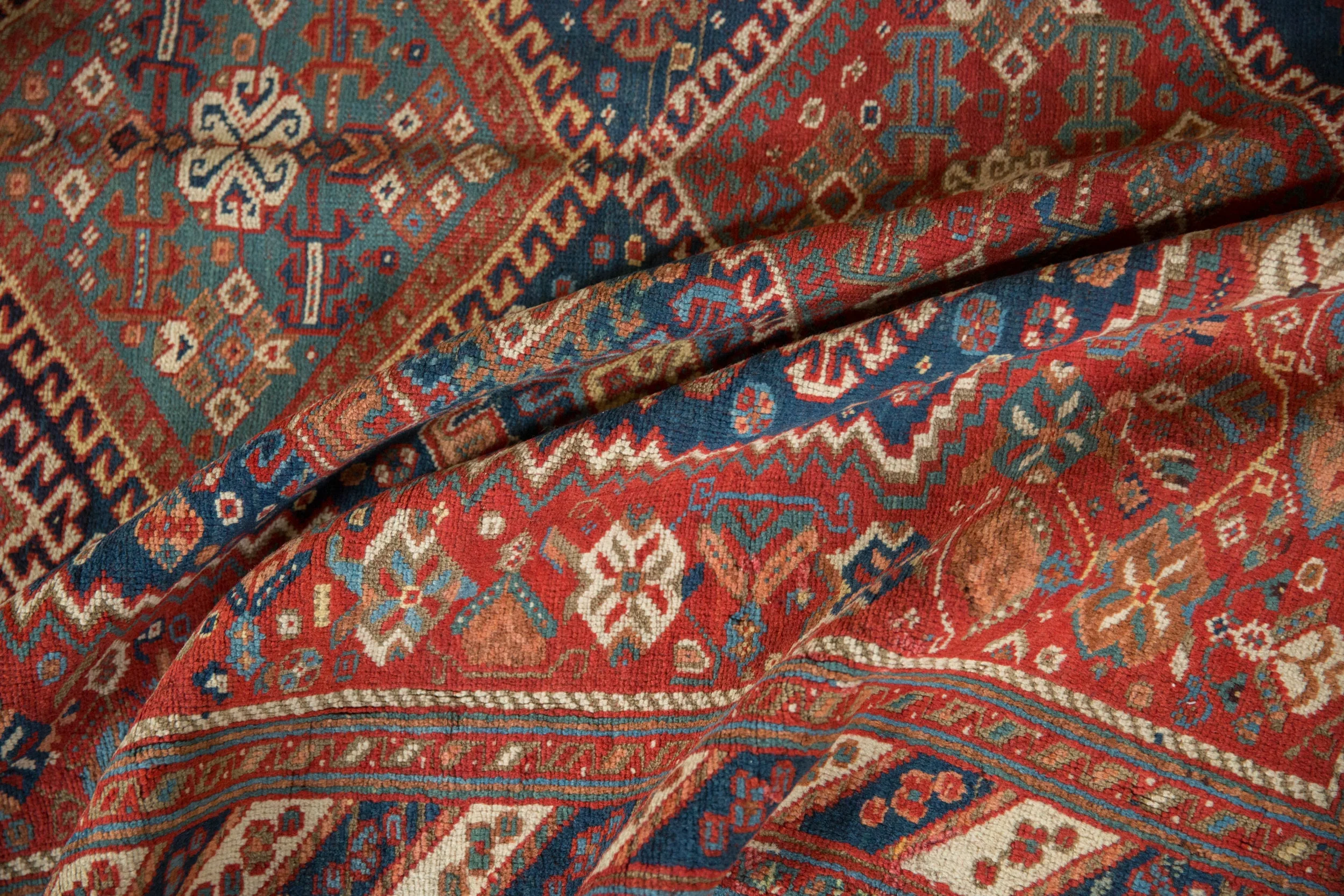 4.5x11 Antique Afshar Rug Runner - Image 9