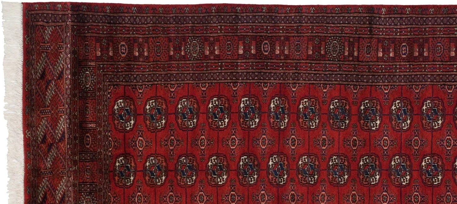 4.5x11 Vintage Fine Bokhara Rug Runner - Image 15