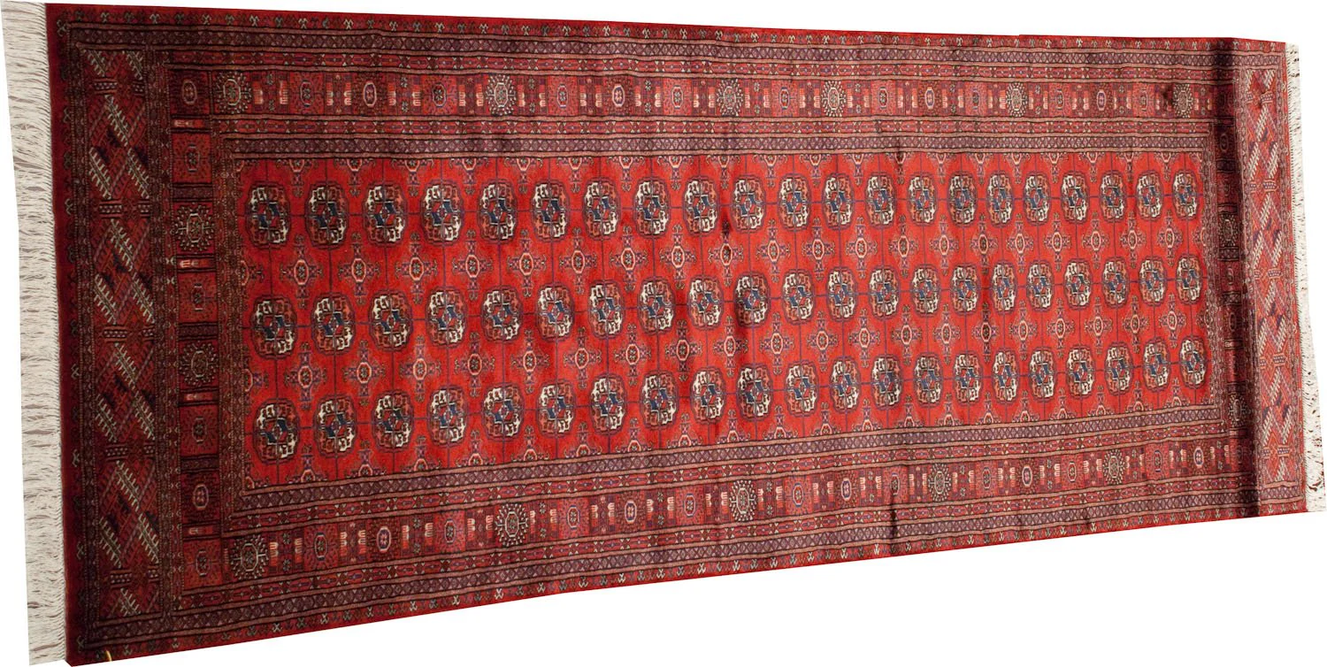 4.5x11 Vintage Fine Bokhara Rug Runner - Image 16
