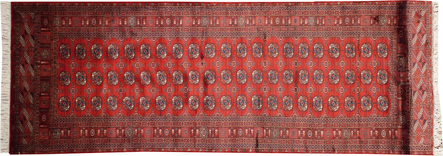 4.5x11 Vintage Fine Bokhara Rug Runner - Image 19