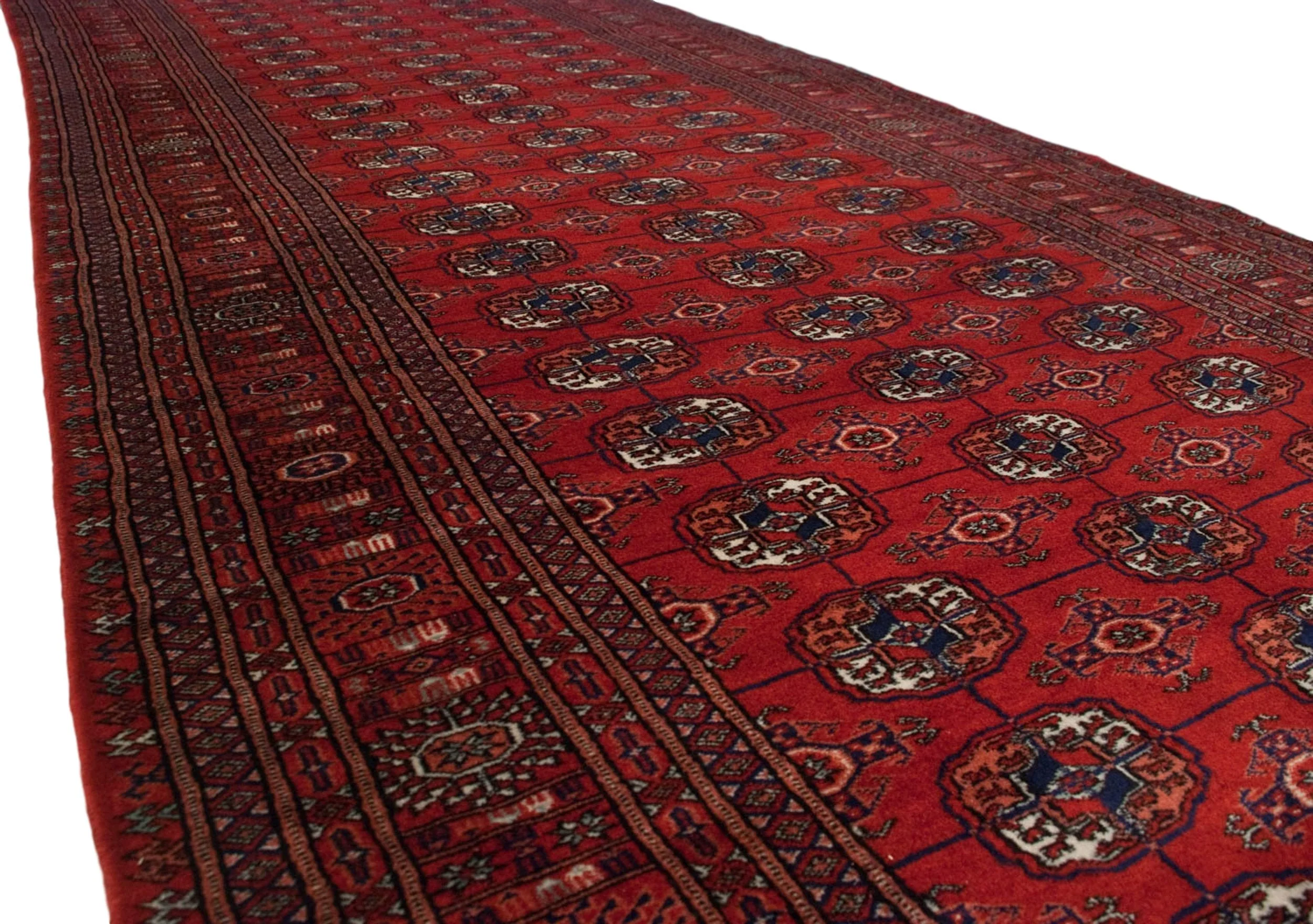 4.5x11 Vintage Fine Bokhara Rug Runner - Image 3