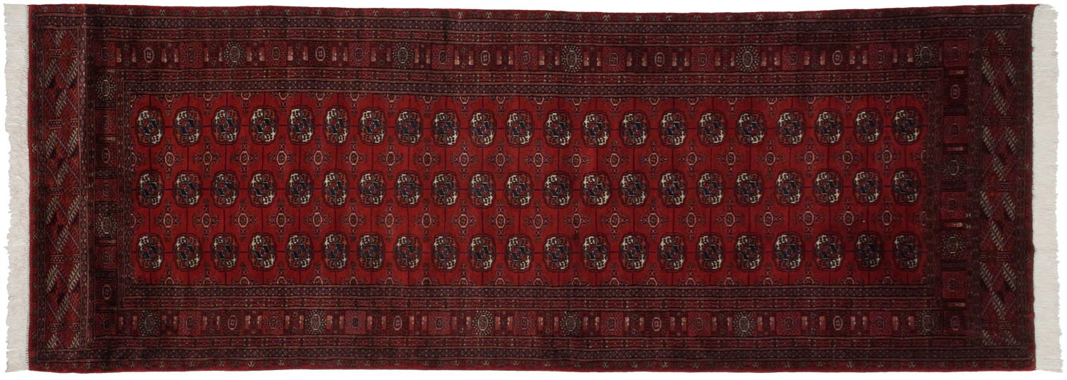 4.5x11 Vintage Fine Bokhara Rug Runner - Image 7