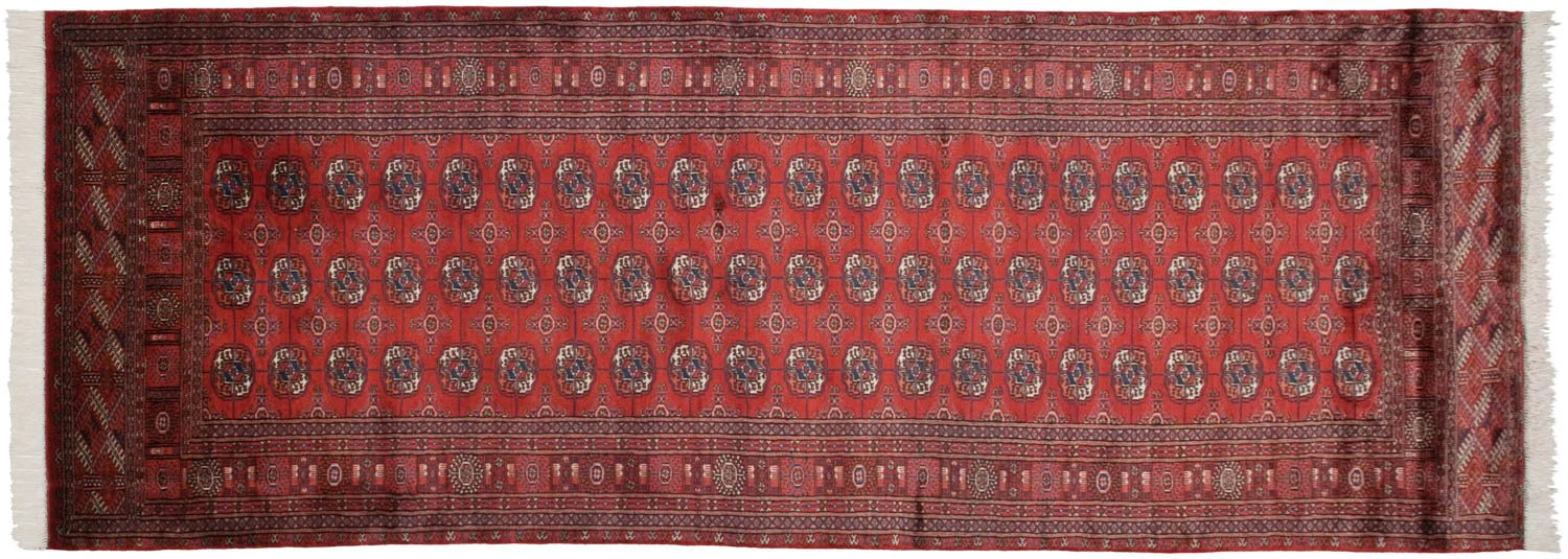 4.5x11 Vintage Fine Bokhara Rug Runner - Image 9