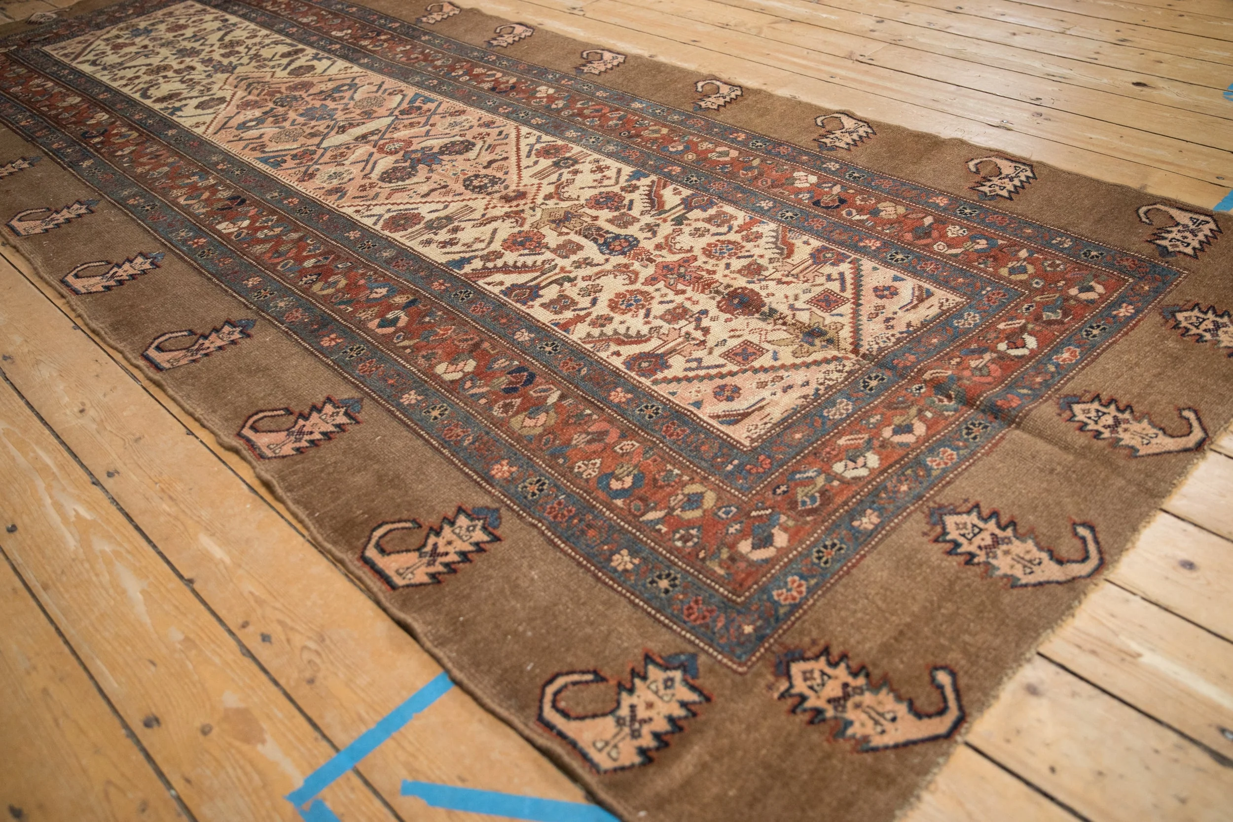 4.5x12 Antique Serab Rug Runner - Image 3